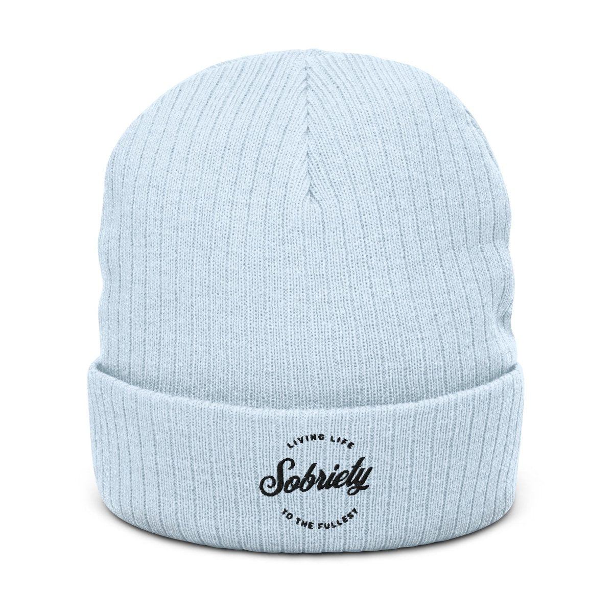 Sobriety Embroidered Beanie - Inspirational Recovery Hat for Men & Women - Perfect for Sober Living, AA Meetings & Outdoor Activities