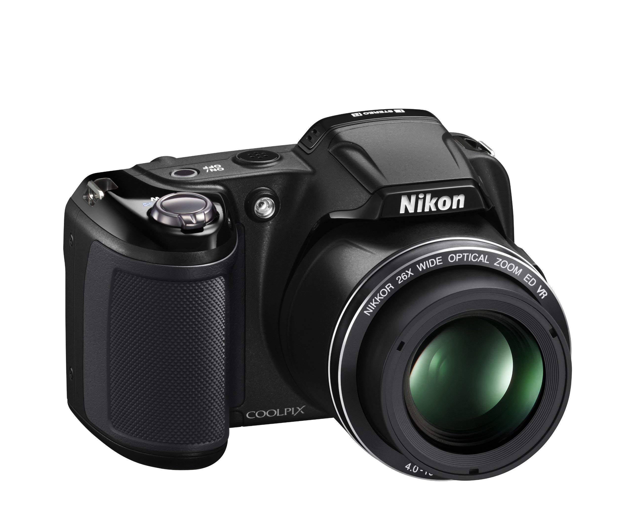 Nikon COOLPIX L810 16.1MP Digital Camera with 26x Optical Zoom NIKKOR ED Lens, 3-inch LCD Screen - Black (Renewed) - Perfect for Travel Photography, Family Events & Outdoor Adventures