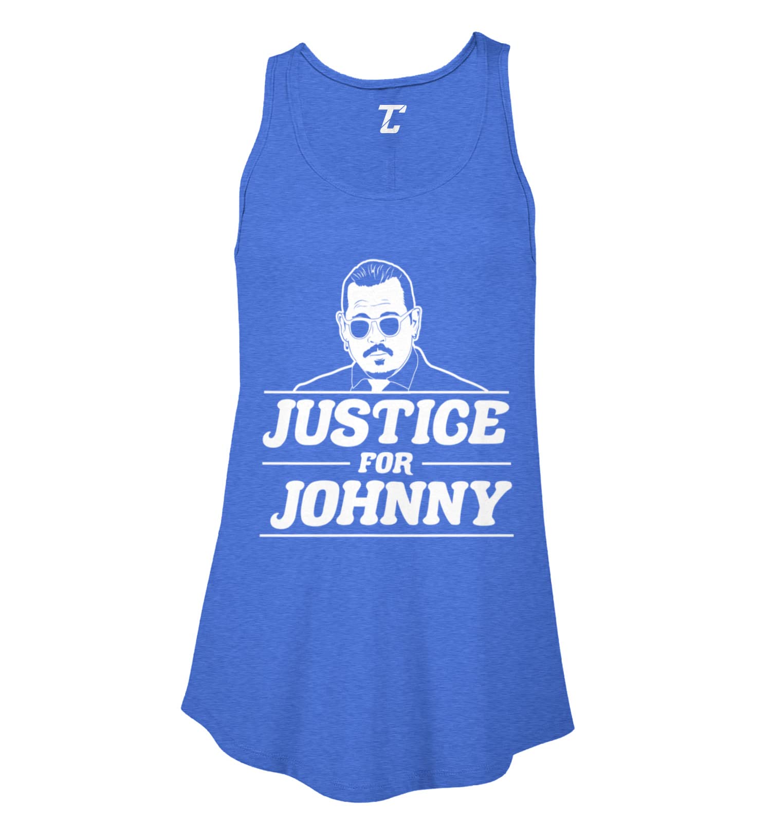 Justice for Johnny Depp Court Case Trial Women's Flowy Tank Top - Soft Vintage Graphic Tee for Casual Wear & Protest Support