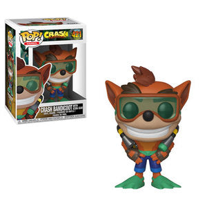 Crash Bandicoot Pop! Vinyl Figure with Scuba Gear - Funko Pop! Collectible [421] - Perfect for Gaming Fans, Collectors & Gift Giving
