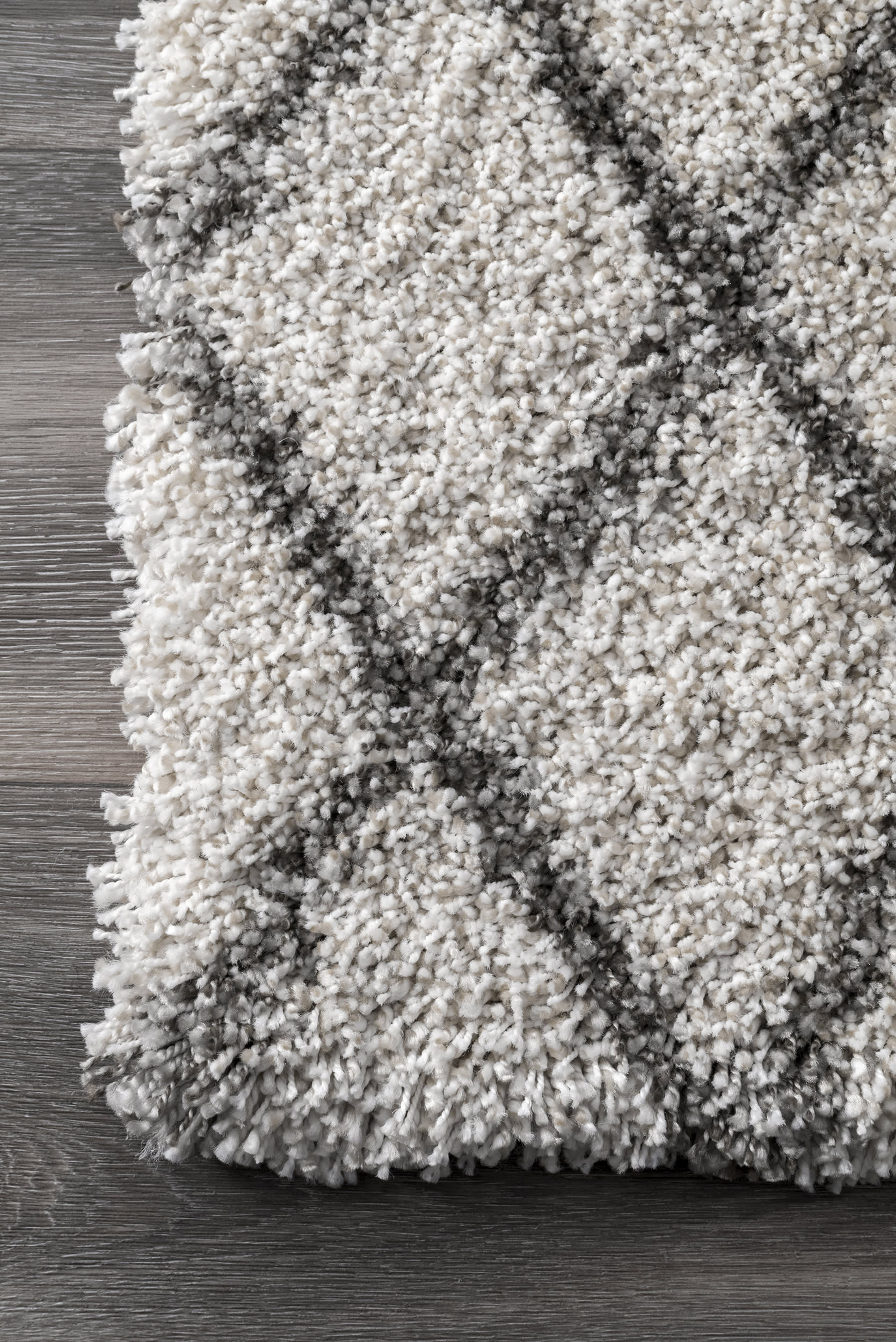 Luxury Diamond Trellis Area Rug - Ivory White Modern Geometric Pattern Non-Slip Living Room Carpet for Bedroom, Dining Room & Office Decor