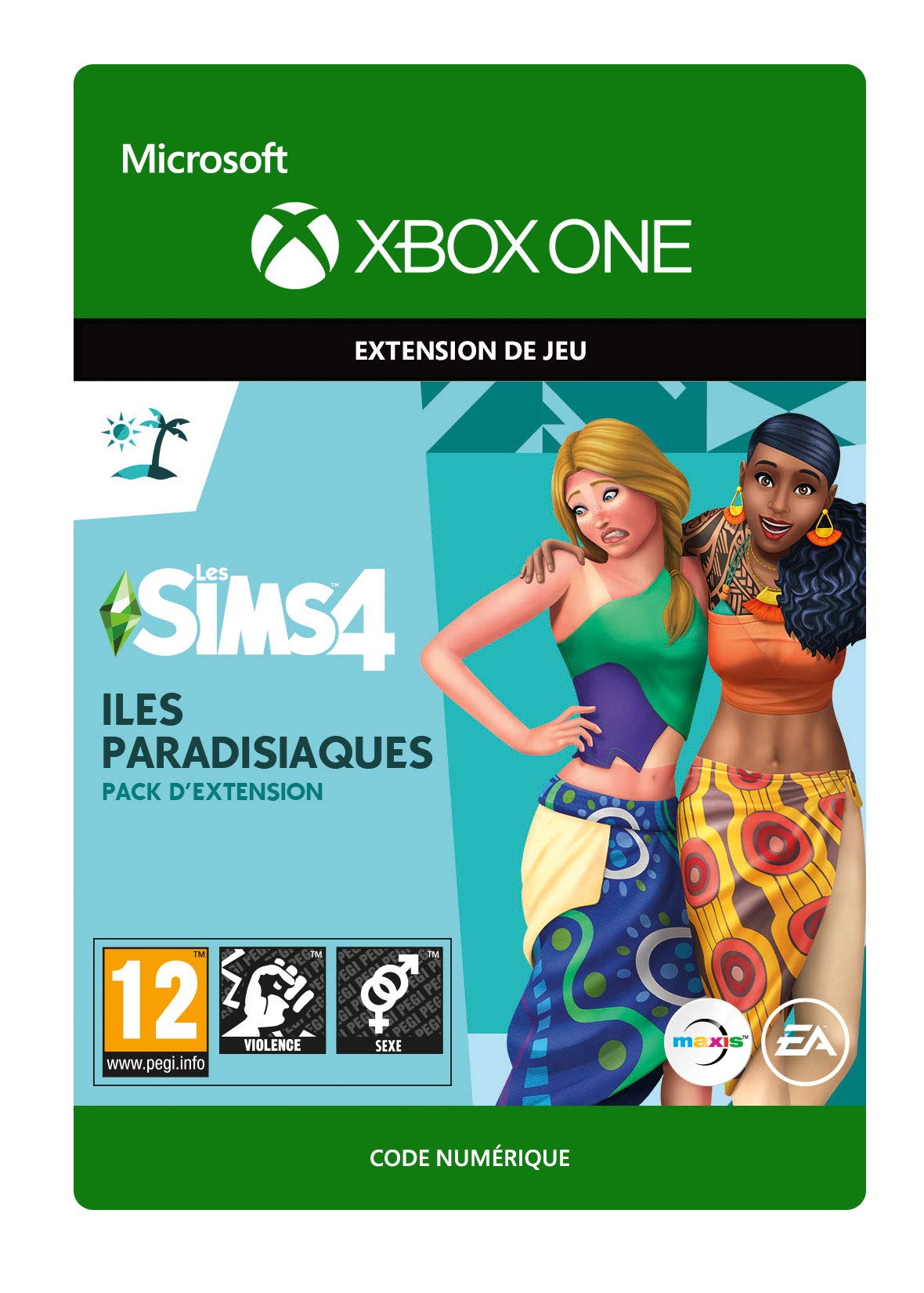 The Sims 4: Island Living Expansion Pack for Xbox One - Digital Download Code | Tropical Paradise Gameplay, Beach Life Simulation, Virtual Vacation Experience