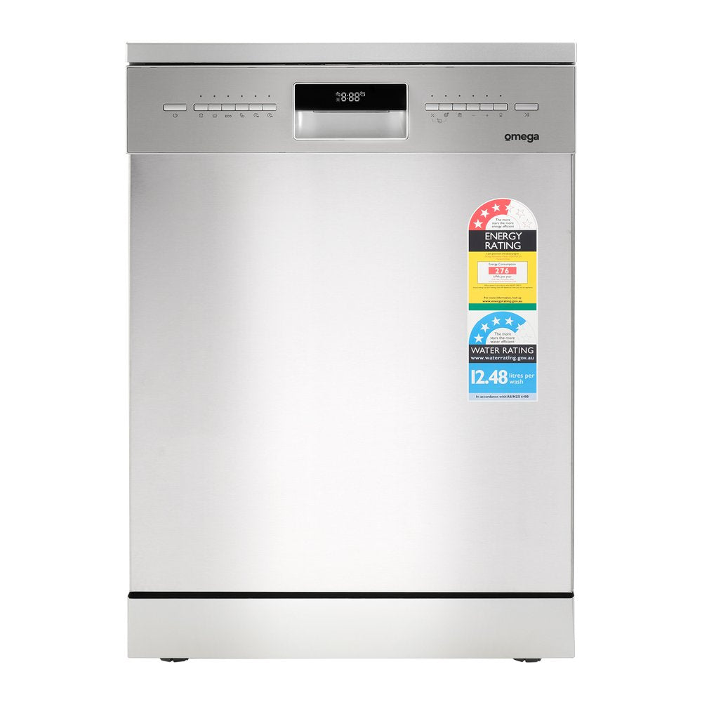 Freestanding Dishwasher 60cm Stainless Steel - Omega ODWF6015X | Energy Efficient, Quiet Operation for Kitchens, Apartments & Small Spaces