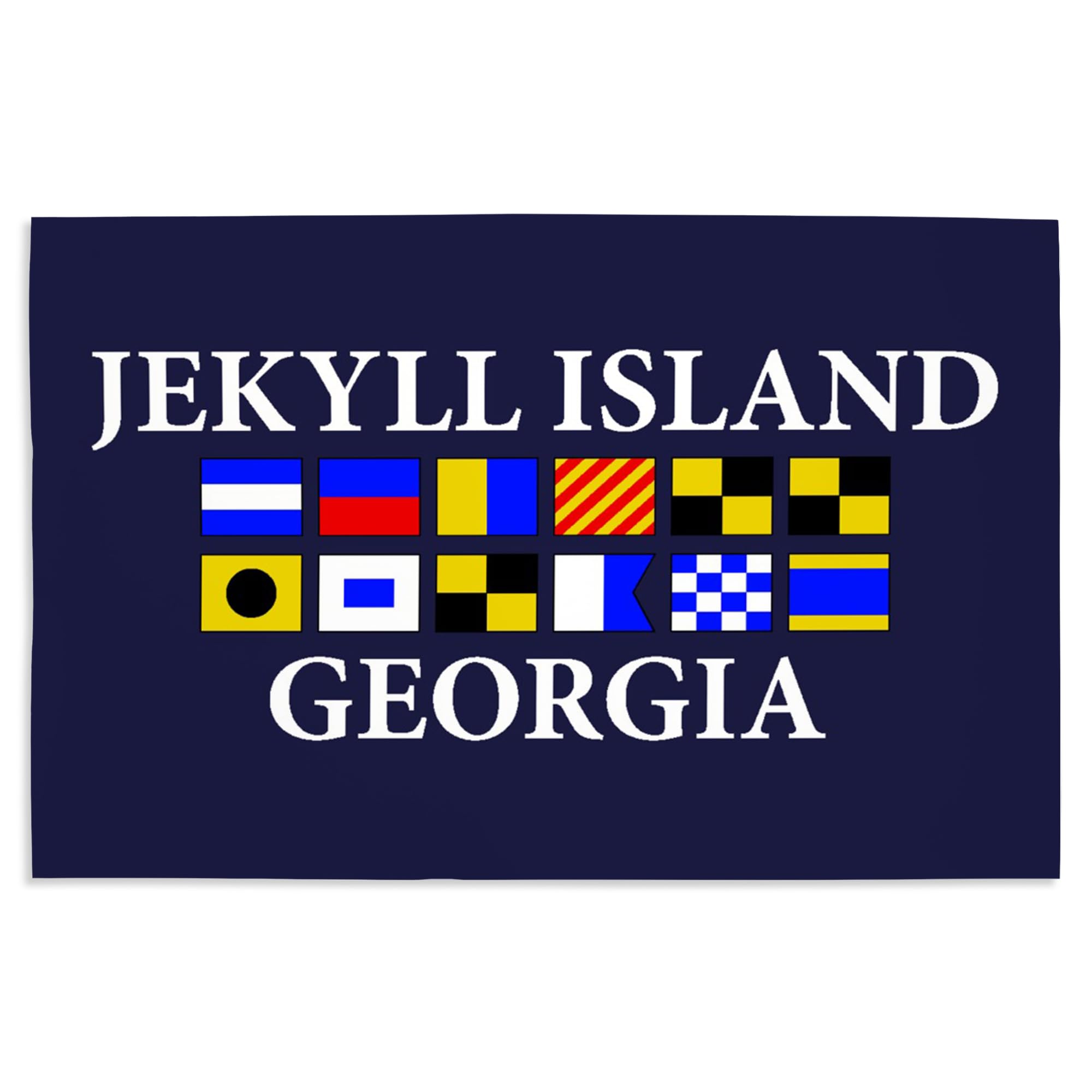 Lantern Press 16x24 Inch Giclee Print - Coastal Jekyll Island Georgia Nautical Flags Wall Art | Perfect for Beach House Decor, Coastal Living Room & Nautical Themed Bedrooms