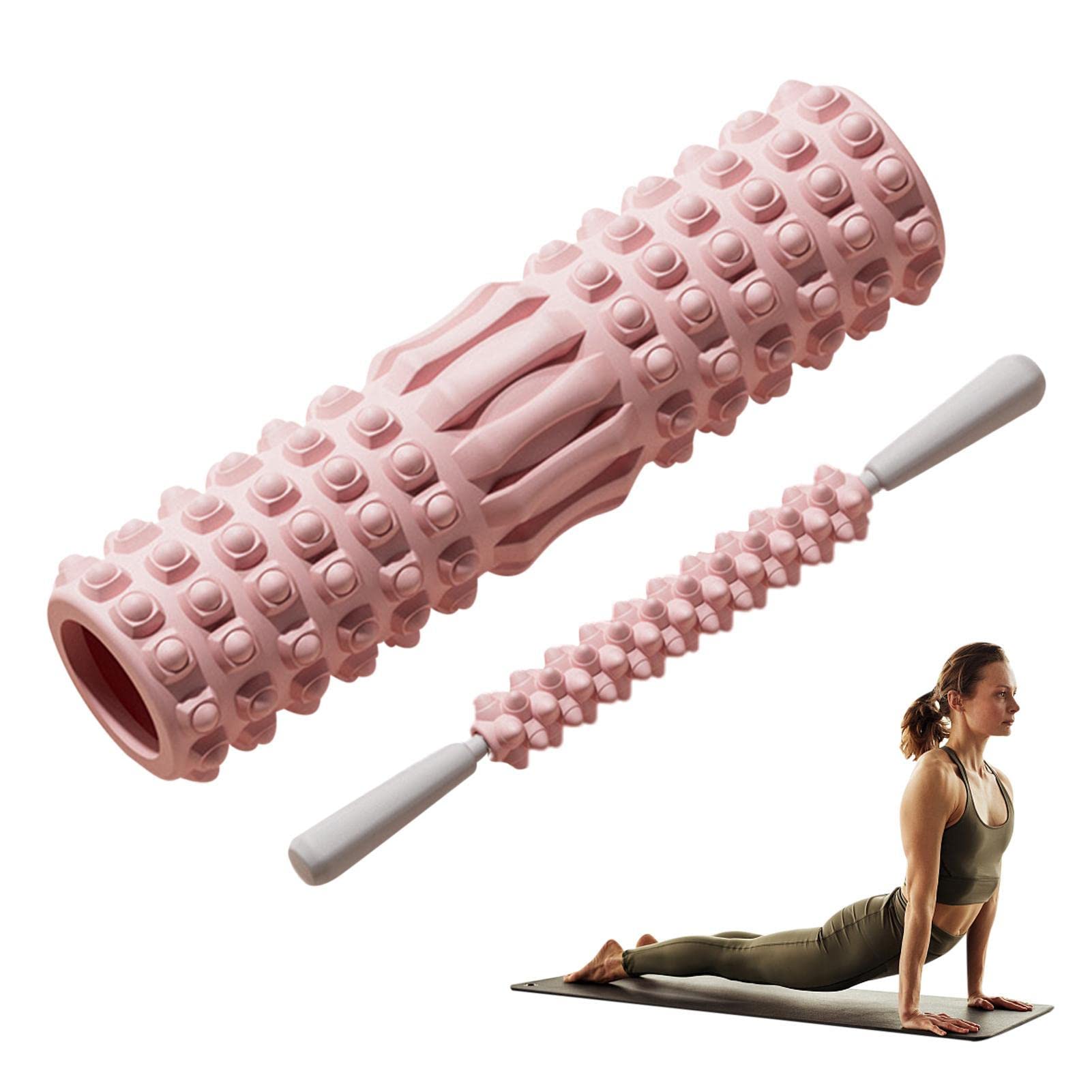 Premium EVA Foam Roller for Back, Waist, Legs & Hip Muscle Relief - Medium Density Massage Roller for Home Gym, Yoga, Pilates & Physical Therapy - Perfect for Muscle Recovery, Relaxation & Fitness Training