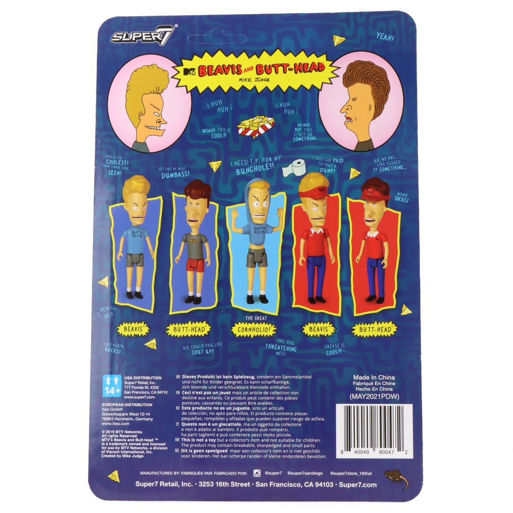 Beavis and Butt-Head ReAction Figure - Classic 90s Cartoon Collectible - Perfect for Fans, Nostalgic Decor, and Pop Culture Displays