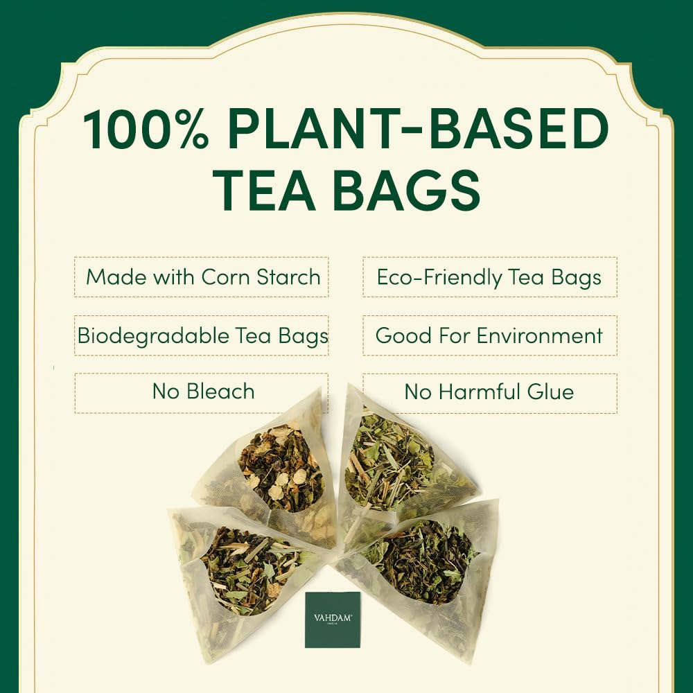 VAHDAM Premium Assorted Black Tea Sampler Gift Set - 5 Flavors, 20 Pyramid Tea Bags | Gluten Free, Non-GMO, Long Leaf Black Tea Variety Pack | Perfect Tea Gift for Women & Men | Ideal for Office, Home Relaxation & Afternoon Tea Parties