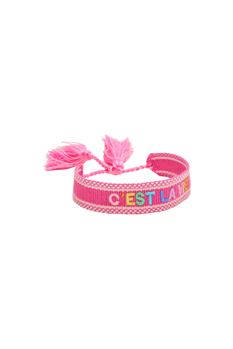 C'Est La Vie Woven Bracelet for Women - Handmade Bohemian Style Adjustable Wrap Bracelet - Perfect for Casual Wear, Beach Vacation & Festival Outfits