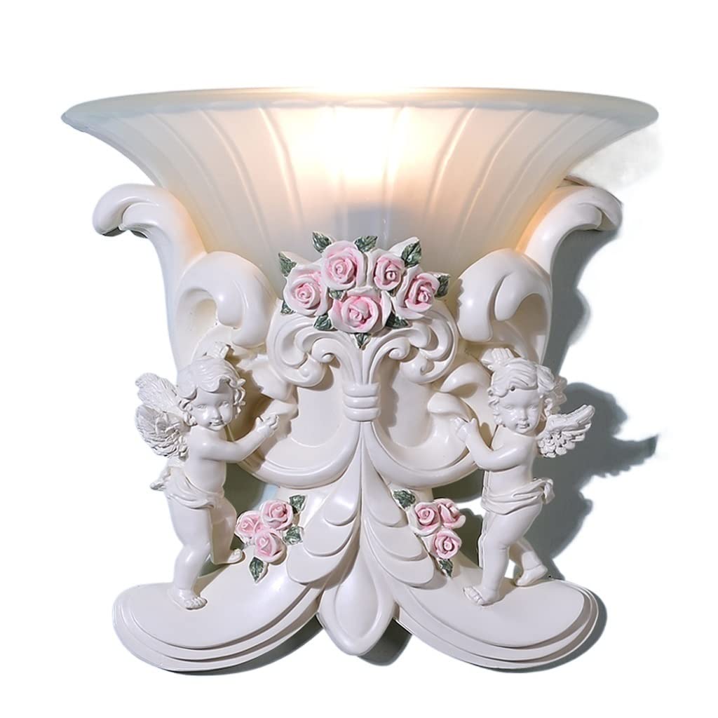 Modern LED Angel Wall Lamp - Moisture Resistant, Dimmable for Living Room, Bedroom, Study, Kids Room & Villa - Indoor Wall Lighting for Cozy Ambiance (Color: A)