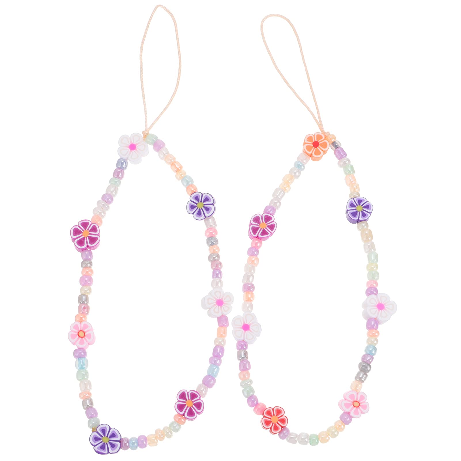 2pcs Beaded Phone Lanyards - Stylish Phone Decor for Work & Travel
