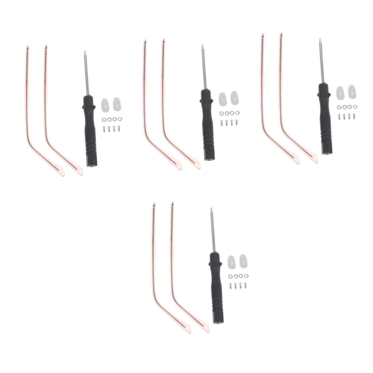 GLEAVI Construction Kits Accessories - 4 Pairs Mirror Frame Legs Plates with Plastic Screwdriver & Metal/Plastic Brackets Replacement Parts for DIY Home Improvement Projects | Perfect for Wall Mirrors, Picture Frames & Furniture Assembly