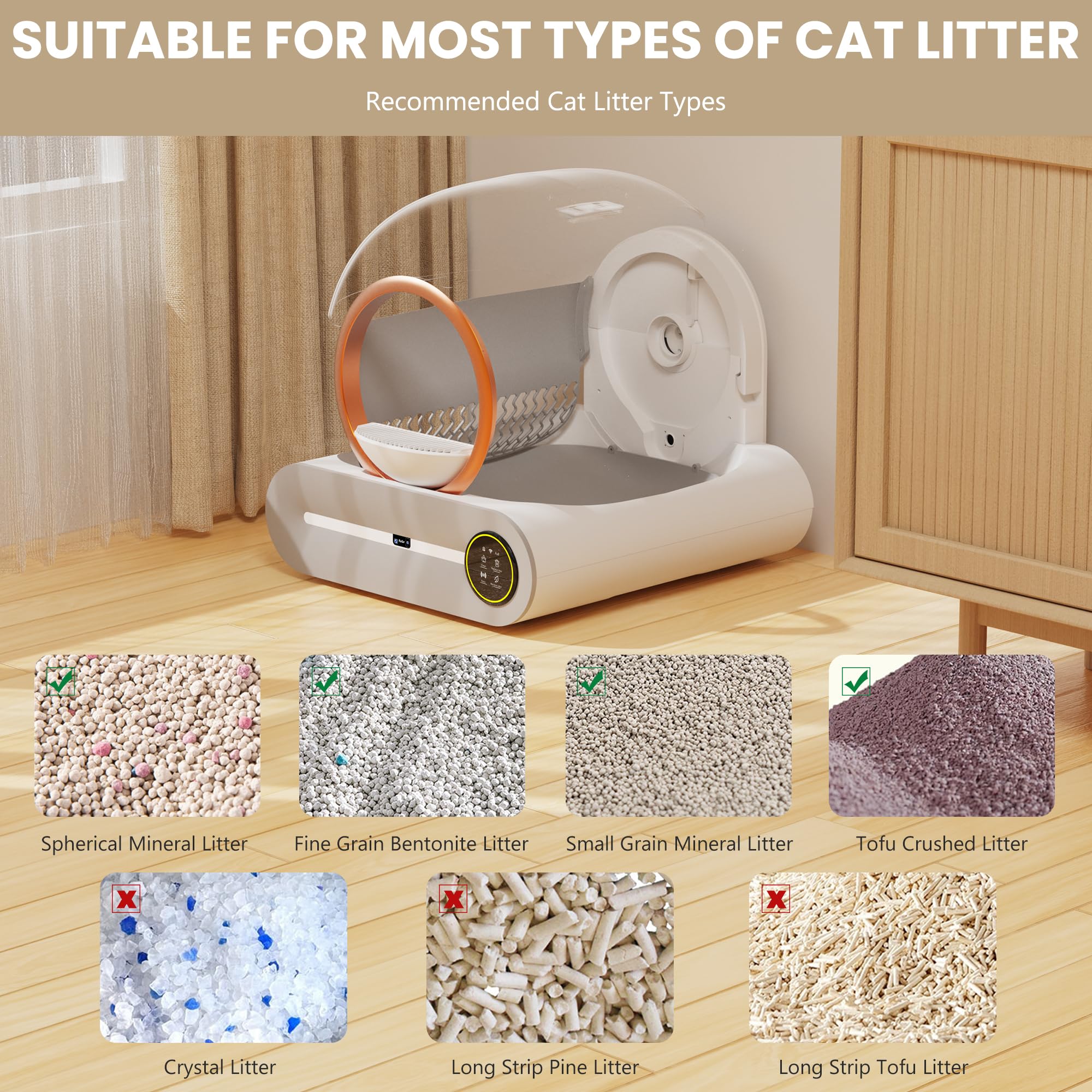 Self Cleaning Litter Box PRO - Automatic Cat Litter Box with APP Control, Odor Removal & Double Layer Trapping Mat for Multiple Cats | Perfect for Smart Homes & Busy Pet Owners