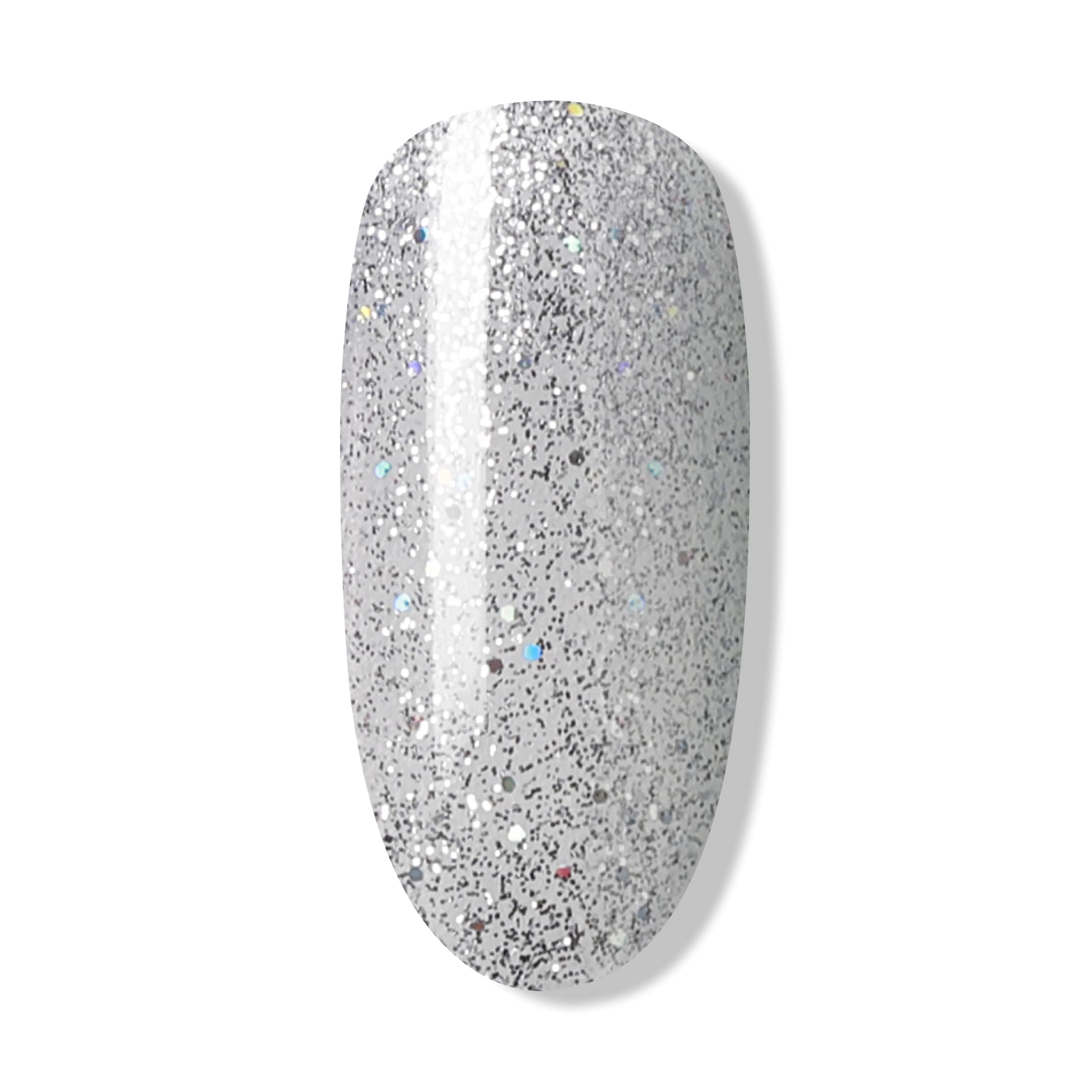 Bluesky Gel Nail Polish - Silver Explosion 80573 with Silver Glitter, 10ml Long Lasting & Chip Resistant UV/LED Gel Polish (Requires UV/LED Lamp) - Perfect for Salon, Home Manicures & Special Occasions