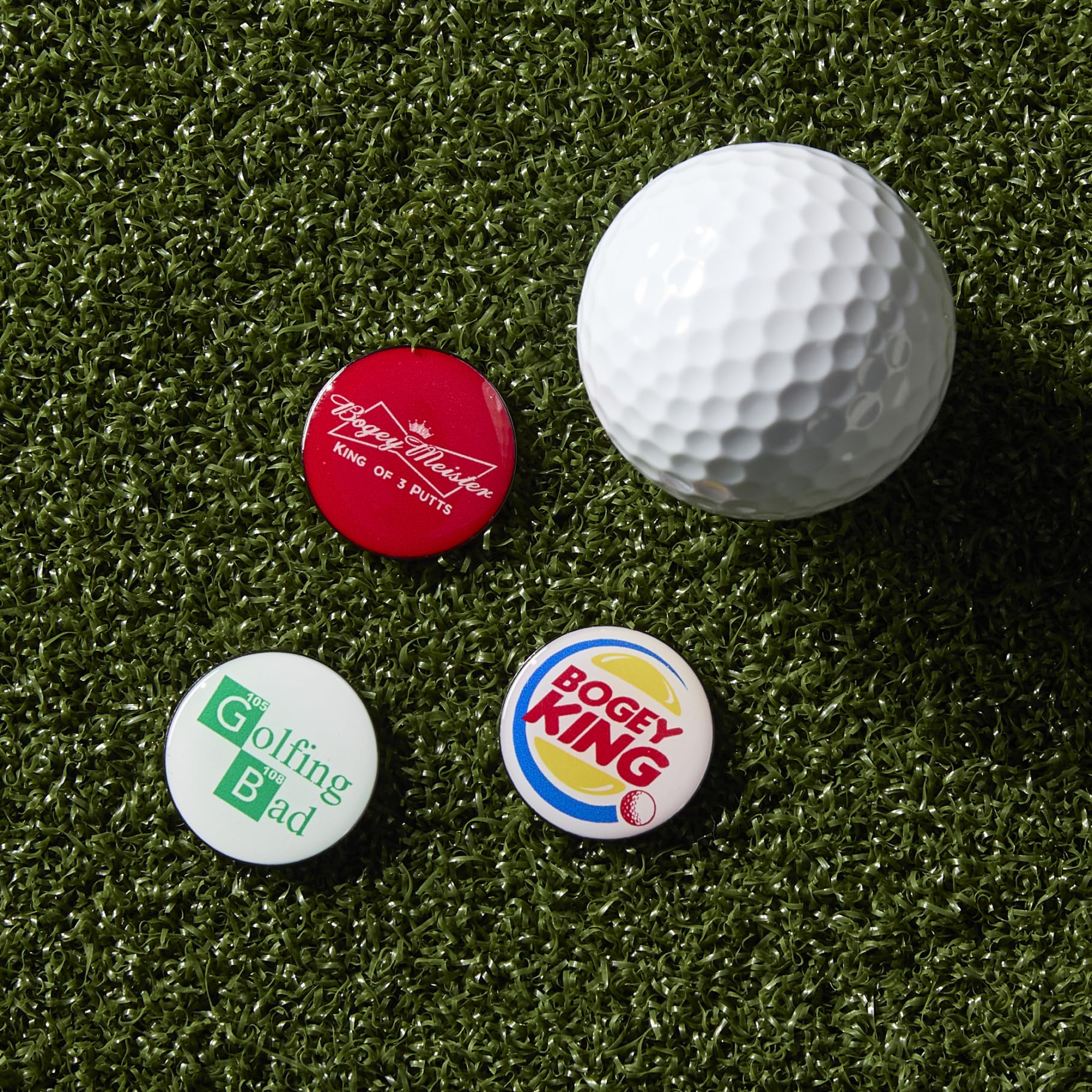 Funny Magnetic Golf Hat Clip Markers - 3 Pack Gift Set for Men & Women - Perfect for Golfers & Fans