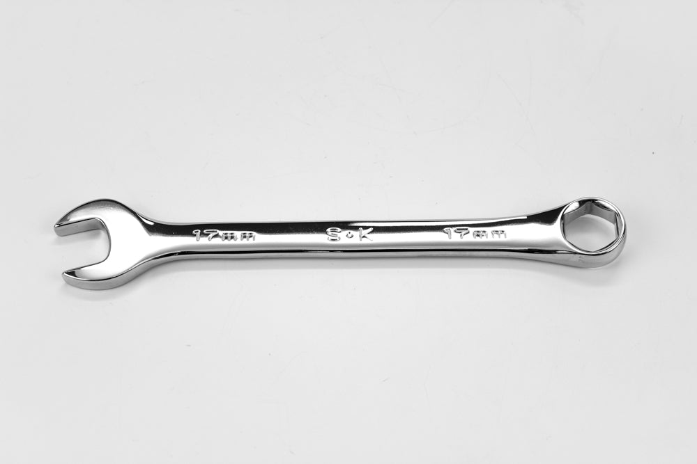 17mm 6-Point Metric Combination Chrome Wrench - Professional Grade Tool for Automotive Repair, Plumbing & DIY Projects