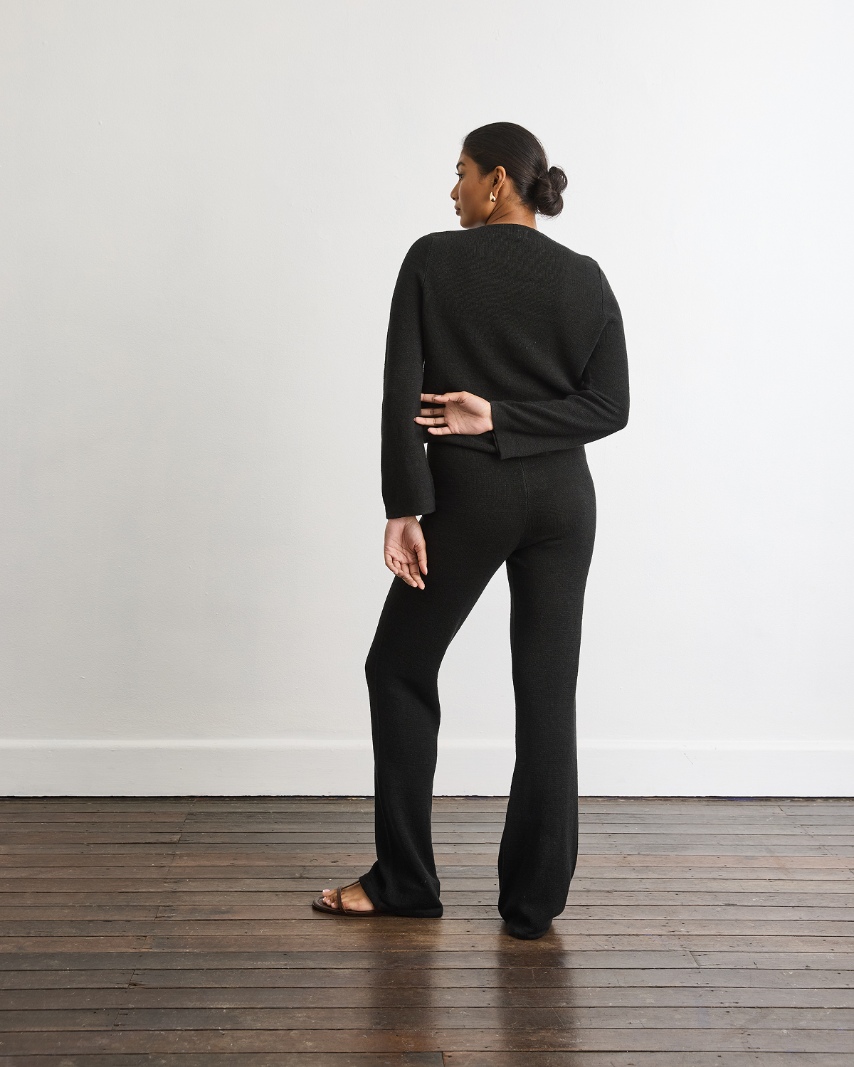 Veranda Linen Knit Pants for Women - Soft & Comfortable Charcoal Gray Lounge Pants - Perfect for Yoga, Home Relaxation & Casual Wear