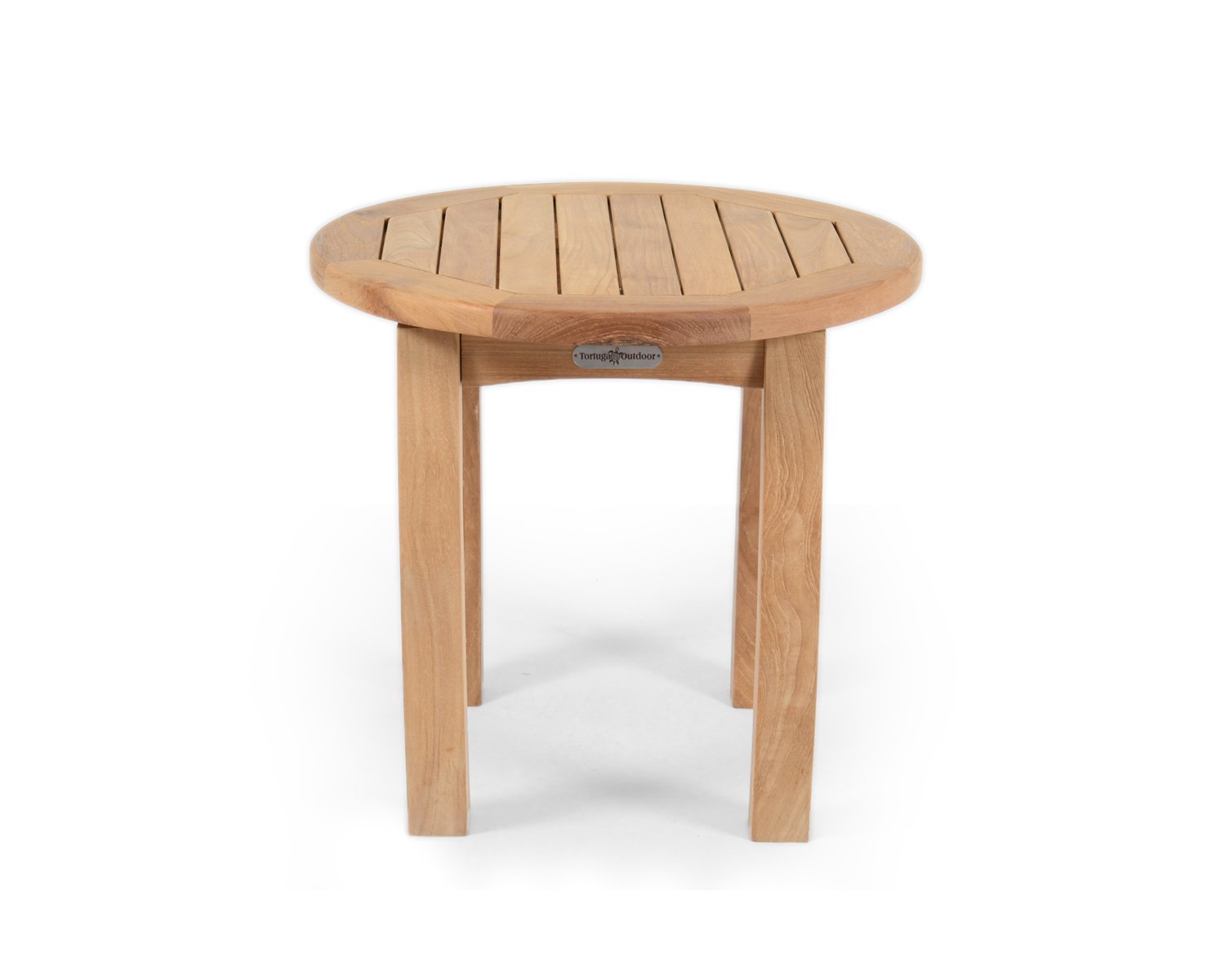 Tortuga Outdoor Jakarta Teak Side Table - Durable & Weather-Resistant Patio, Garden, or Poolside Accent Table