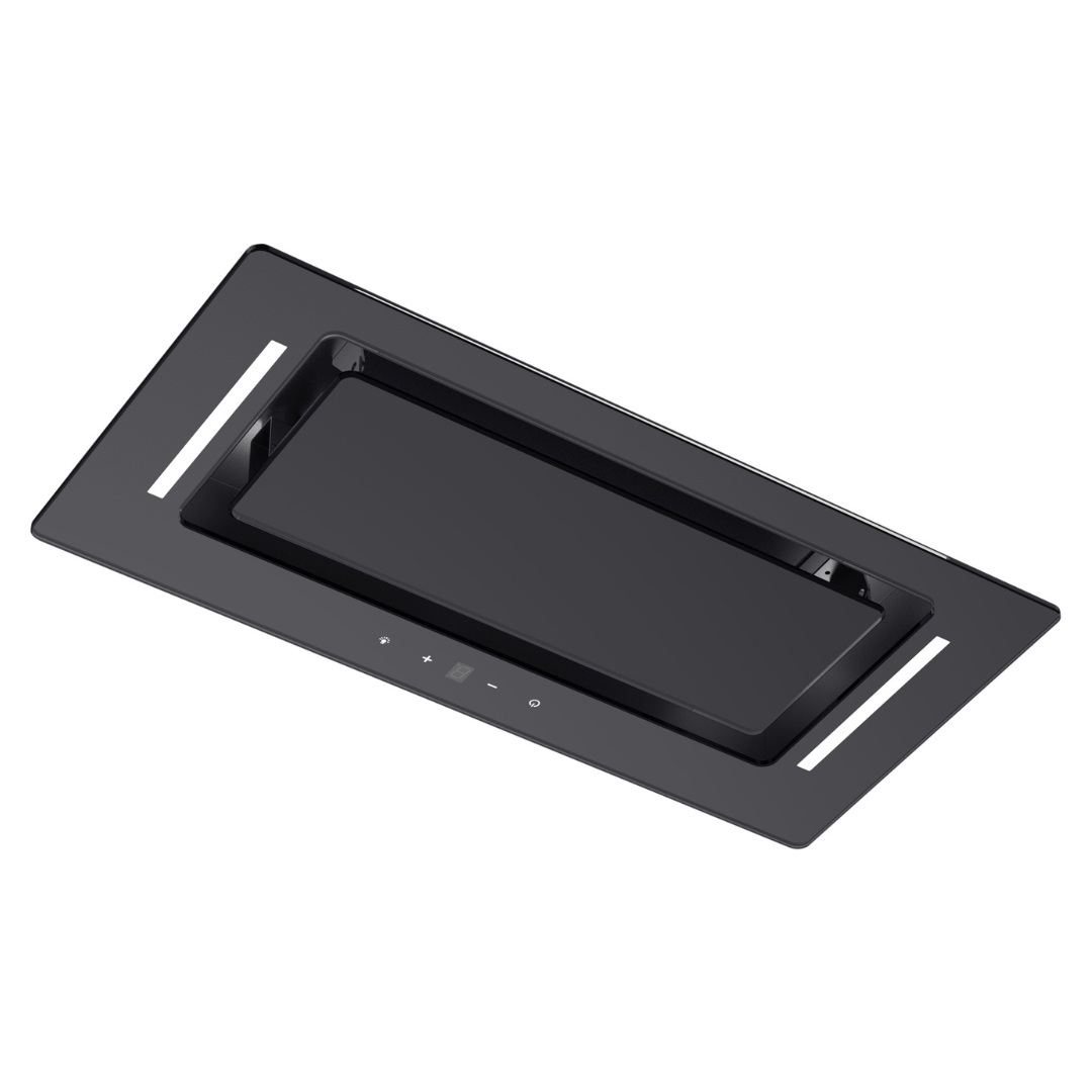 Schweigen 60cm Black Glass Undermount Range Hood BGUM6B - Premium Kitchen Ventilation for Modern Homes & Open-Concept Cooking Spaces