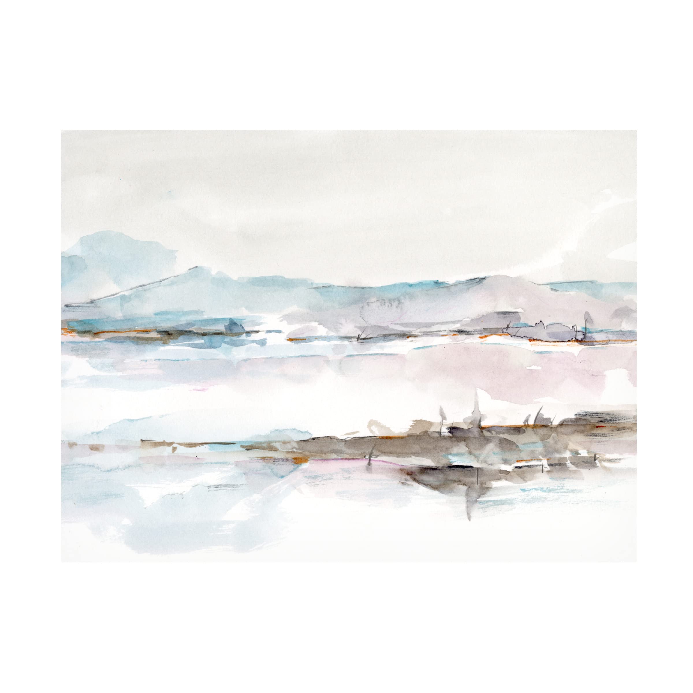Trademark Fine Art 'Across the Marsh II' Canvas Wall Art Print by Ethan Harper - Landscape Painting for Living Room, Bedroom & Office Decor