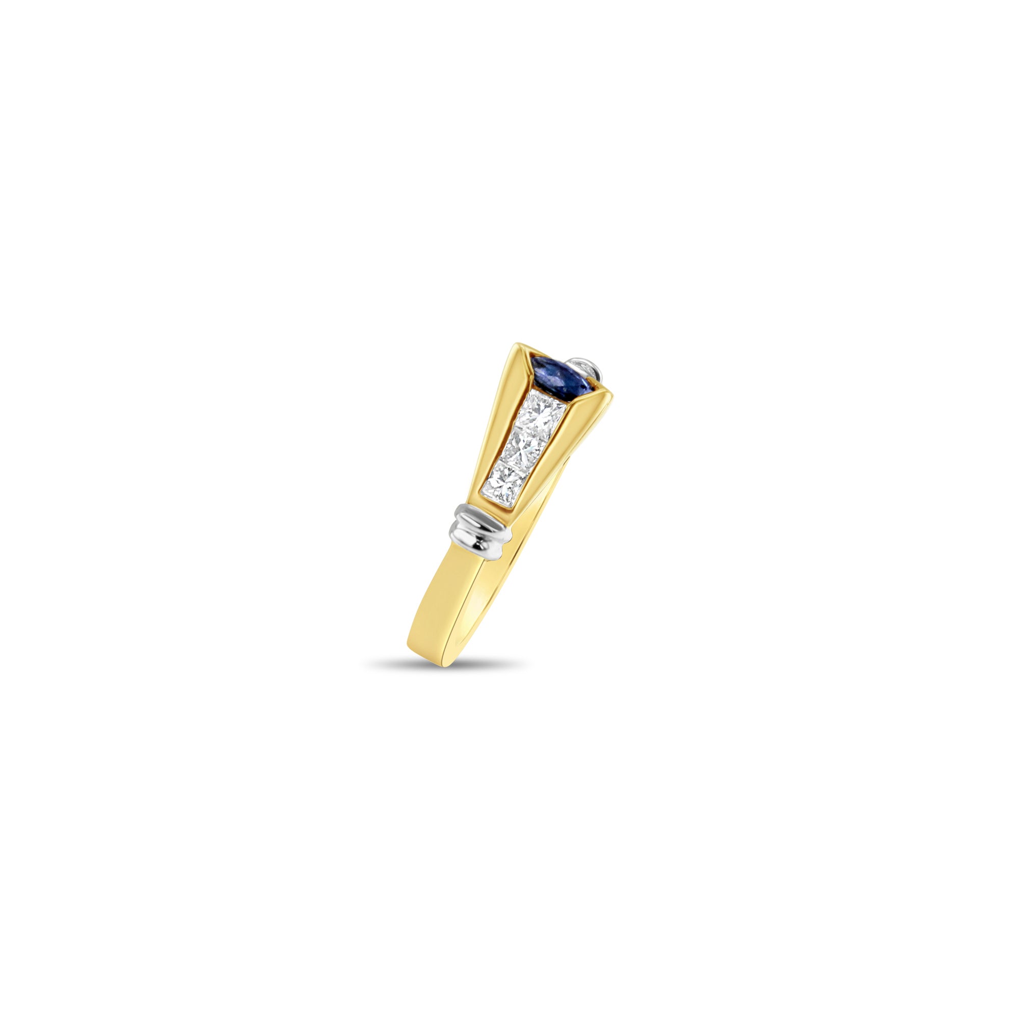 Elegant Sapphire Marquise & Diamond Accent Ring for Women | 14K Gold Engagement & Wedding Band | Perfect for Proposals, Anniversaries & Special Occasions