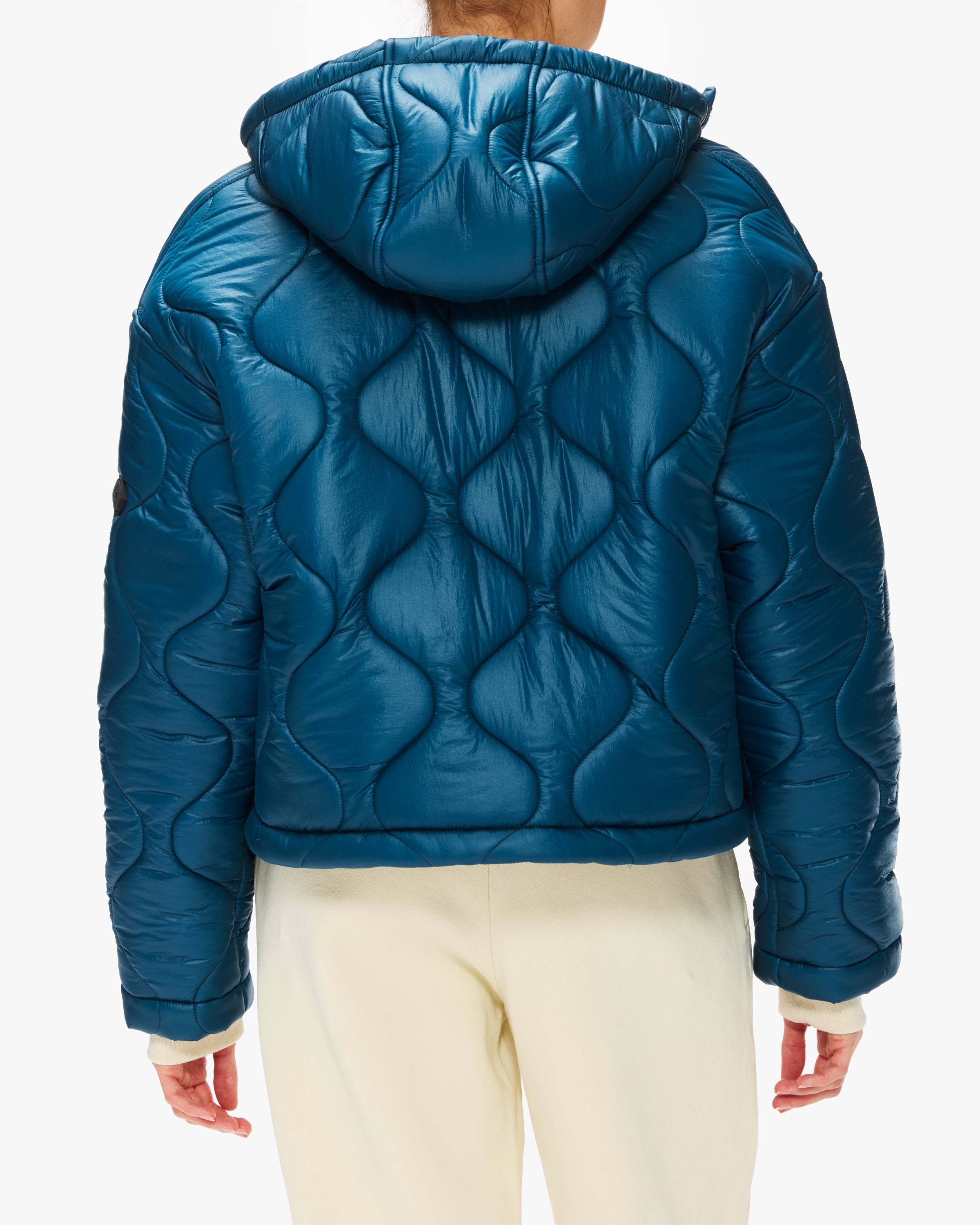 District Vision Cropped Quilted Fleece Jacket for Women & Men - Lightweight Warm Winter Outerwear for Running, Hiking & Outdoor Activities