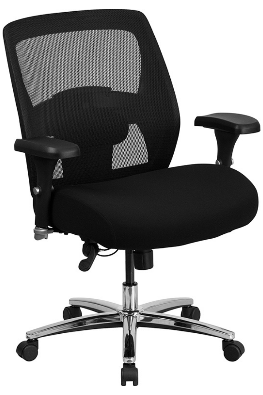 Hercules Series 24/7 Heavy Duty Big & Tall 500 lb Capacity Black Mesh Executive Office Chair with Ergonomic Lumbar Support & Ratchet Back - Perfect for Long Work Hours, Gaming, and Home Office Use