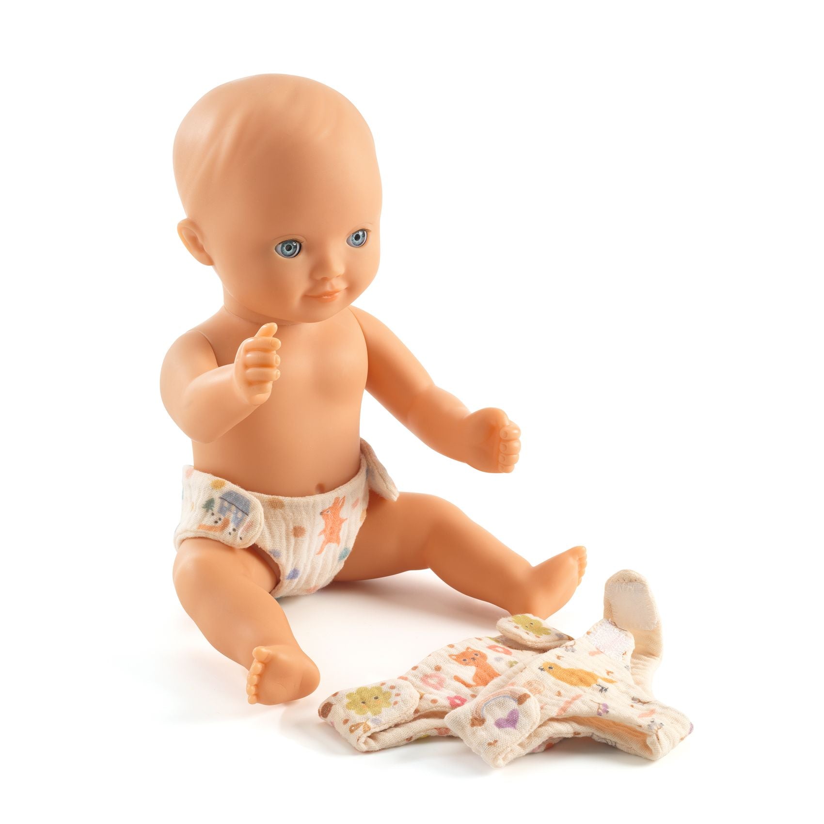 Pomea Baby Doll Diapers - Soft & Absorbent Doll Nappies for Newborn & Toddler Role Play, Pretend Play & Nursery Decor