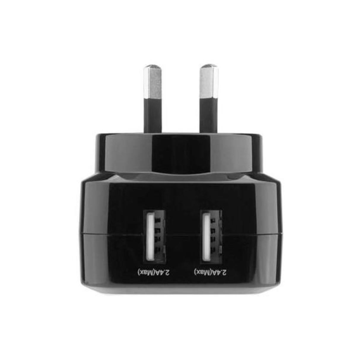 3sixT Fast Wall Charger with 4.8A Output & 1m Lightning Cable - Black | Quick Charging for iPhone, iPad & AirPods | Home, Office & Travel Use
