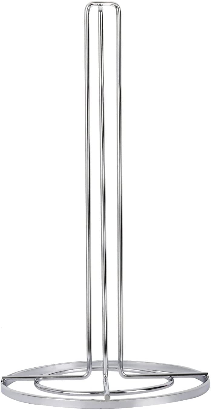 Premium Stainless Steel Cup Mug Tree Stand & Paper Towel Holder Set of 6 - Space-Saving Kitchen Storage Rack for Coffee & Tea Cups - Ideal for Small Kitchens, Office Break Rooms & Dorm Organization (Silver)
