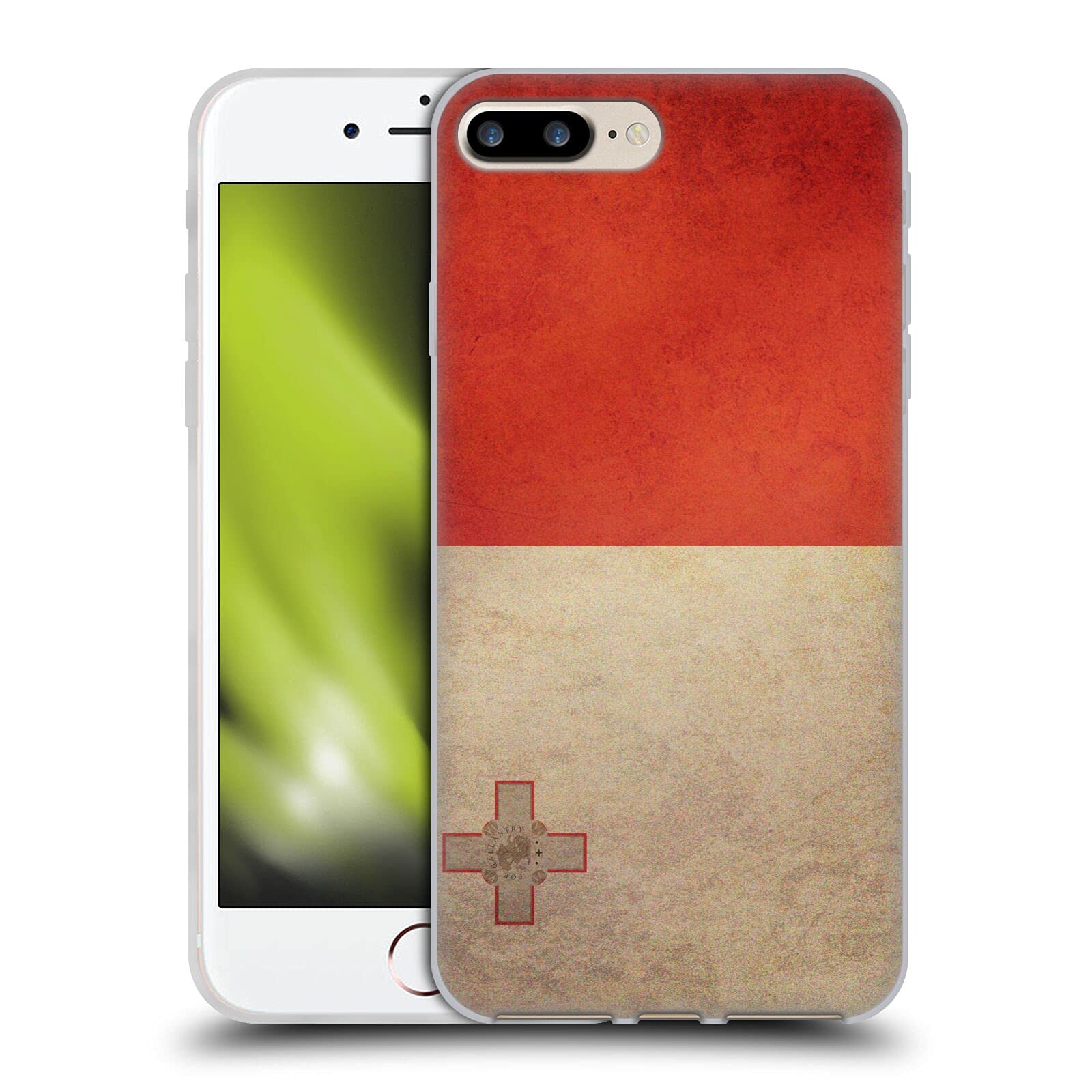 Vintage Malta Maltese Flags Soft Gel Phone Case - Compatible with Apple iPhone 7 Plus & iPhone 8 Plus (Set of 6) - Perfect for Travel, Gifts & National Pride Display