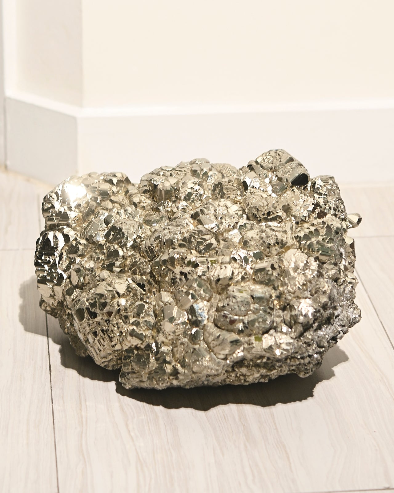 44lb Natural Pyrite Cluster - Large Raw Pyrite Specimen for Mineral Collectors & Home Decor | Perfect for Display, Healing Crystals & Feng Shui Decorations