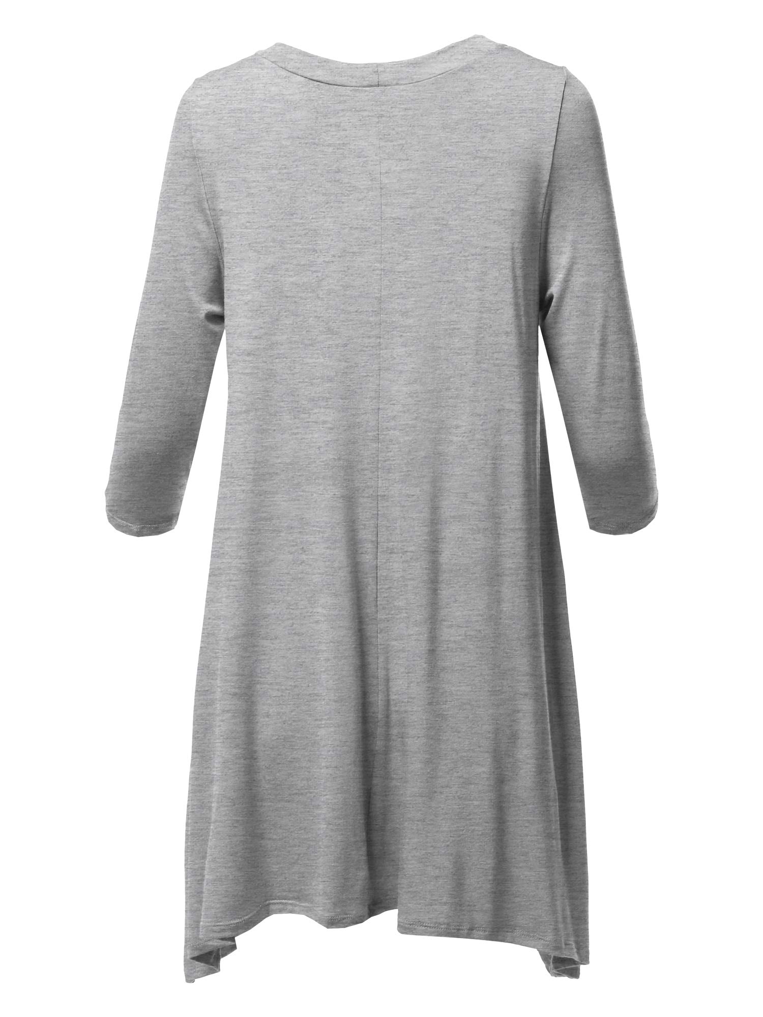 Emma Women's Casual Loose Fit Dolman Sleeve Tunic Dress Top - Comfortable & Stylish for Everyday Wear, Work & Outings