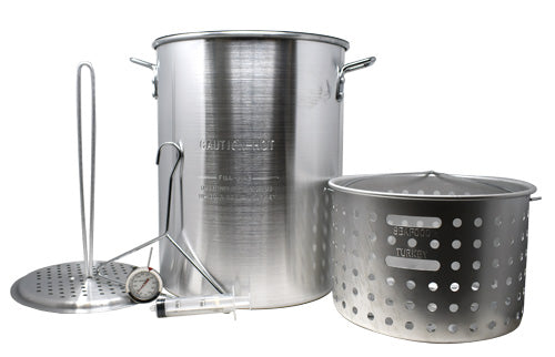 Nella 30 Quart Turkey Fryer and 10 Quart Fish Fryer Boiler Kit - Perfect for Outdoor Cooking, Deep Frying Turkey, Seafood, and More - Great for Backyard BBQs, Camping, and Family Gatherings