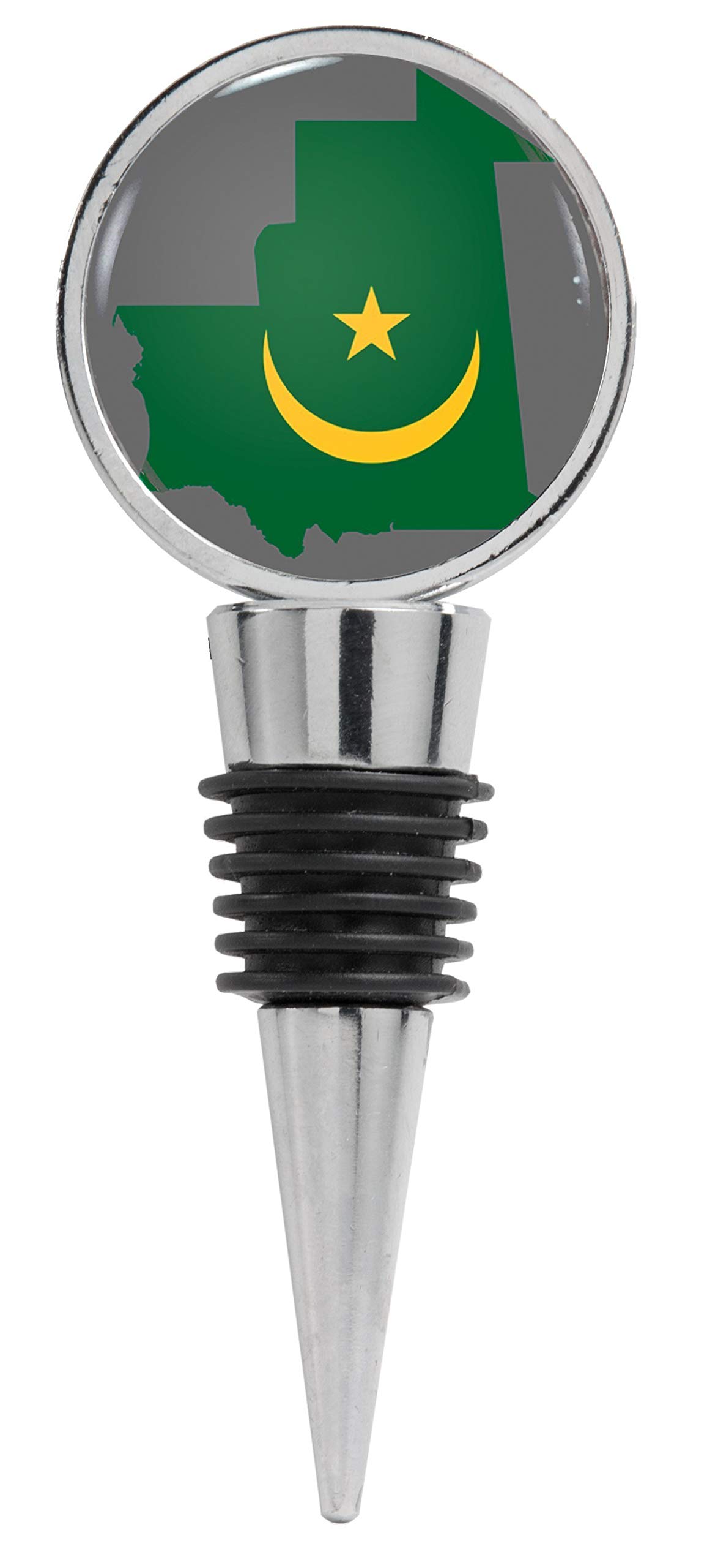 Mauritania Flag Wine Stopper - Cork Bottle Stopper with Country Flag Design - Perfect for Wine Lovers, Gifts & Home Bar Accessories