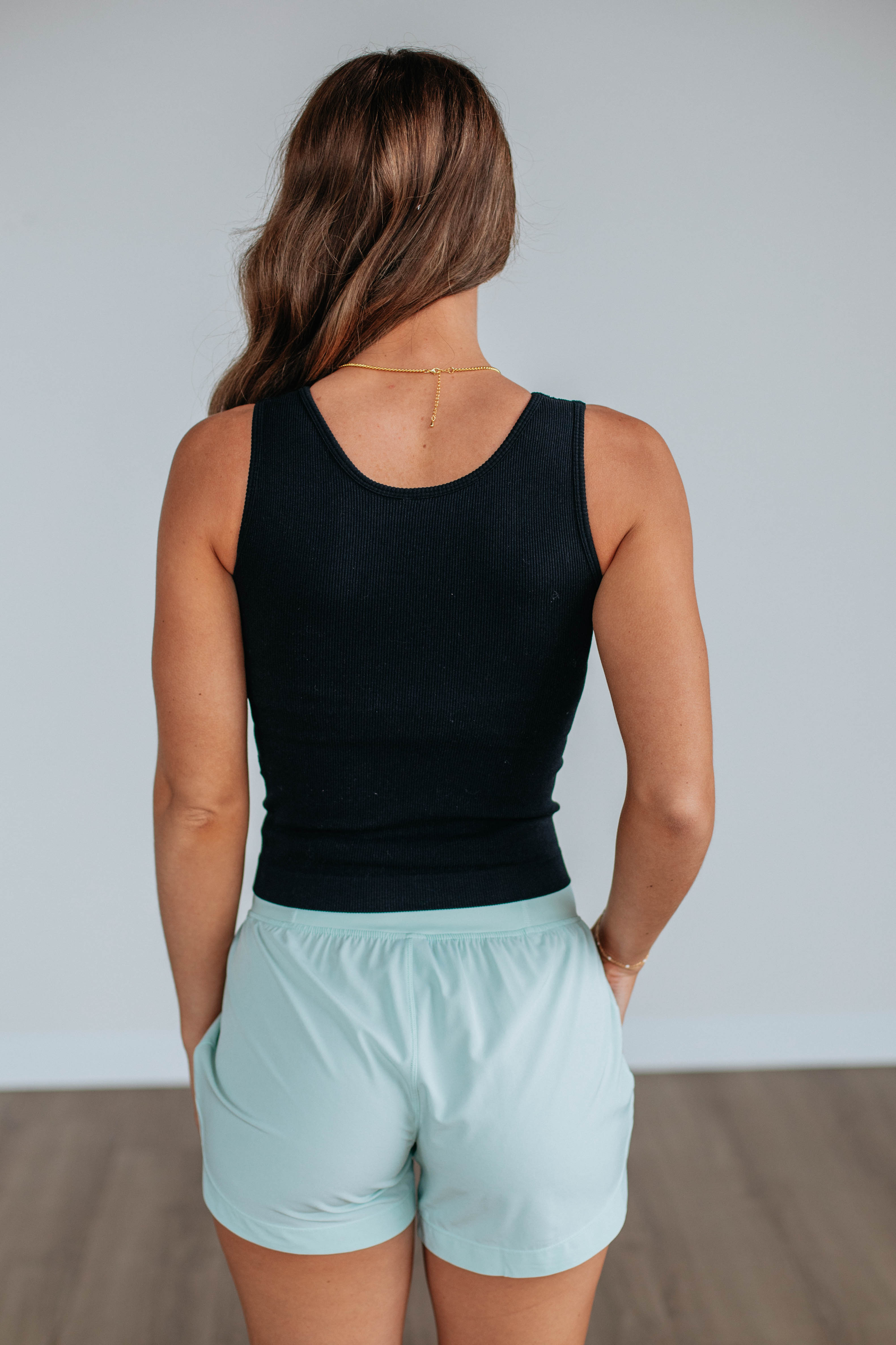 Ashter Ribbed Tank Top for Women - Soft Stretchy Slim Fit Sleeveless Shirt - Black - Perfect for Gym, Yoga, and Casual Wear