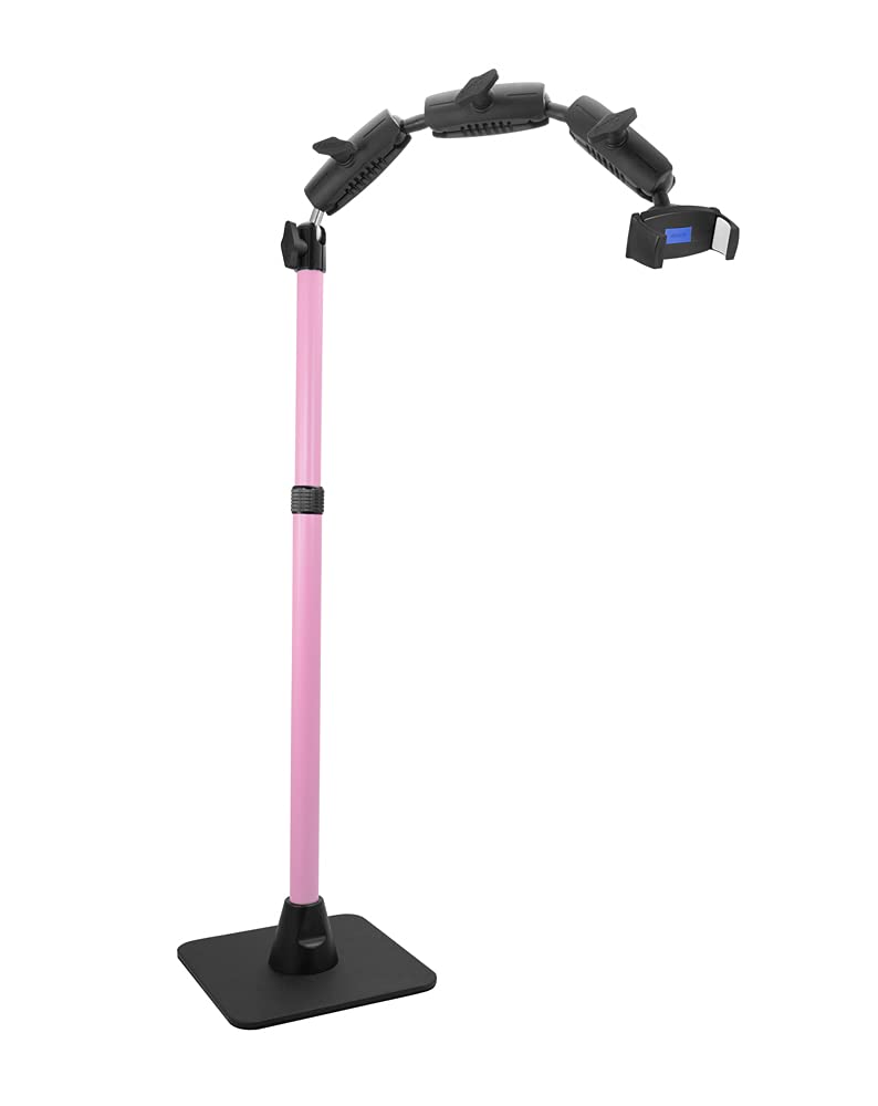 ARKON HD8RV29PK Pro Adjustable Phone & Camera Stand for Baking, Crafting, Cooking Videos - Pink (Perfect for YouTube, TikTok & Live Streaming)