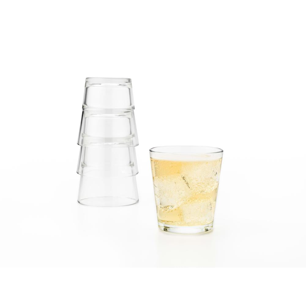 Libbey Restaurant Basics 9 Oz Stackable Rocks Glasses - Set of 24 for Bars, Restaurants & Home Use - Durable Whiskey, Cocktail & Iced Beverage Glasses