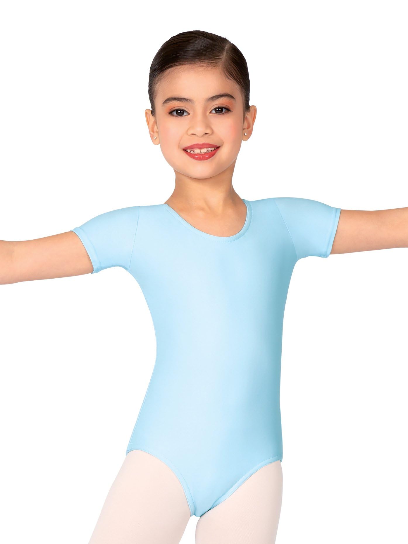 Girls Dance Leotard Short Sleeve - Ballet Gymnastics Performance Costume for Kids & Toddlers - Perfect for Recitals, Competitions & Dance Classes