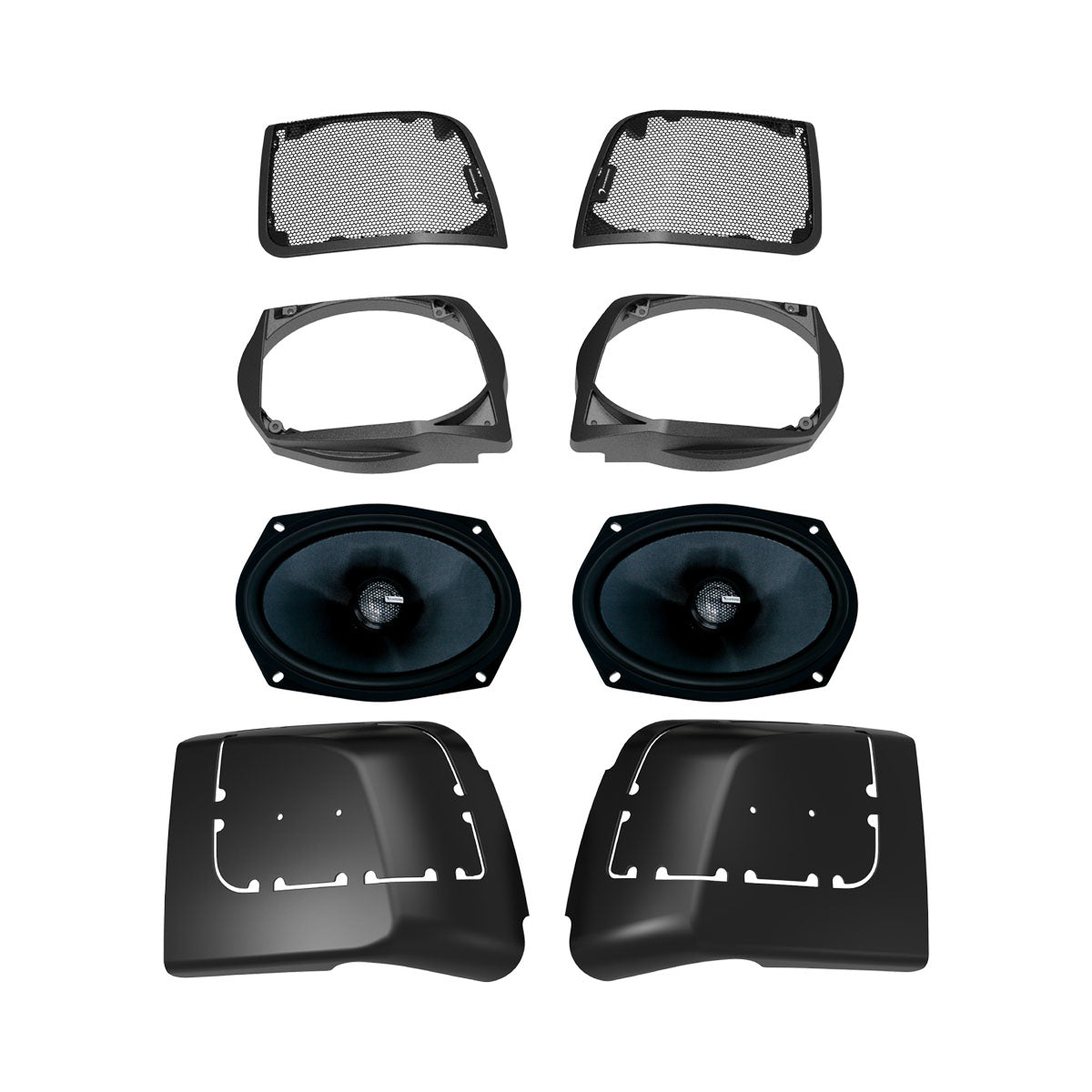 2014-2023 Harley Davidson® Cut In Lid Kit with MS692CX2 (2Ω) Speakers - MSMS692LK - Upgrade Your Motorcycle Audio System for Road Trips & Cruising