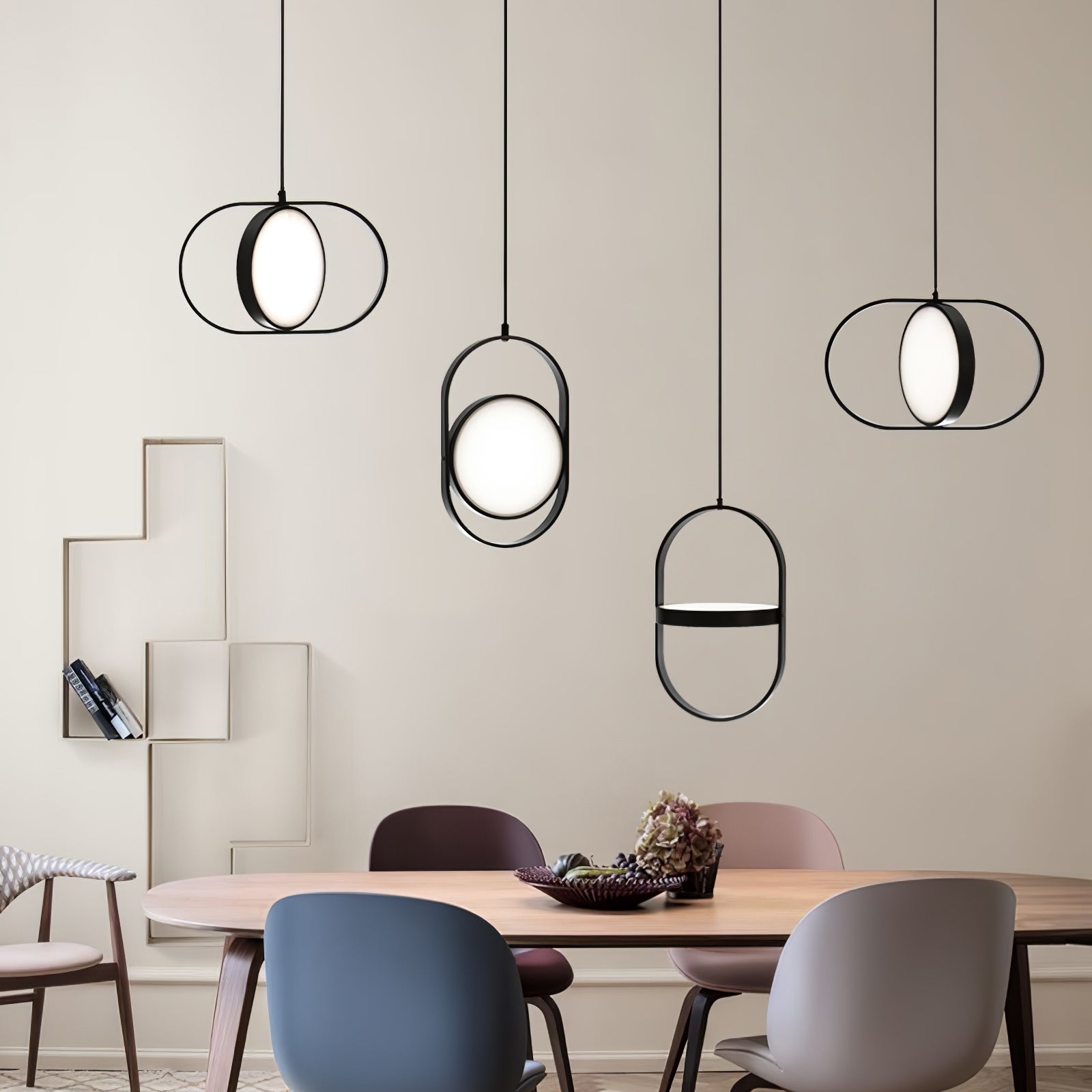 Modern KUU Pendant Light - Adjustable Hanging Chandelier for Kitchen Island, Dining Room & Bedroom - Dimmable LED Ceiling Light Fixture with Vintage Industrial Design
