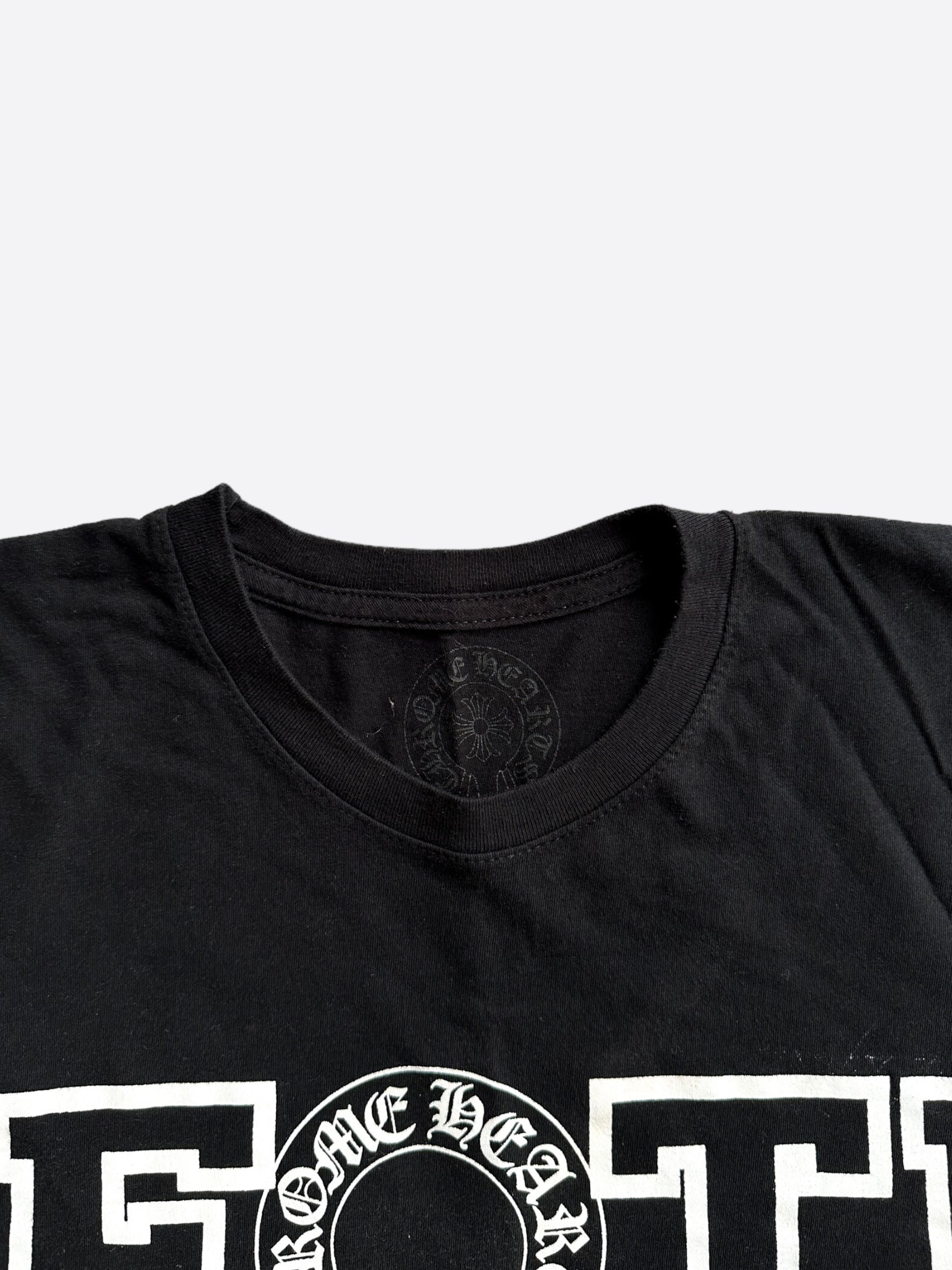 Chrome Hearts Black & White Foti Graphic T-Shirt for Men - Stylish Cotton Tee for Casual Wear & Street Fashion