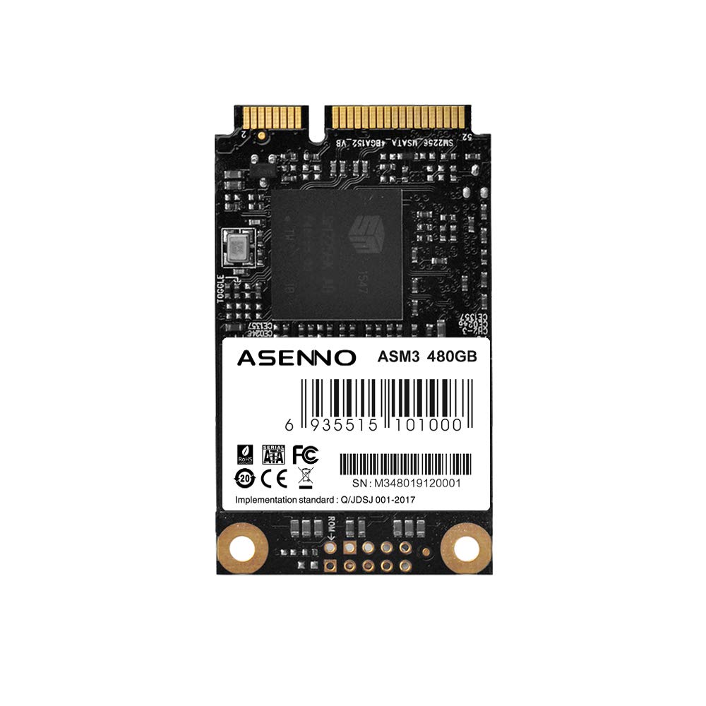 ASENNO 480GB 512GB MSATA Mini PCIe SSD - 30x50mm Solid State Drive for POS Machines, Gaming PCs & Laptops - Fast Storage Upgrade for Retail Systems, Arcade Games & Industrial Computers