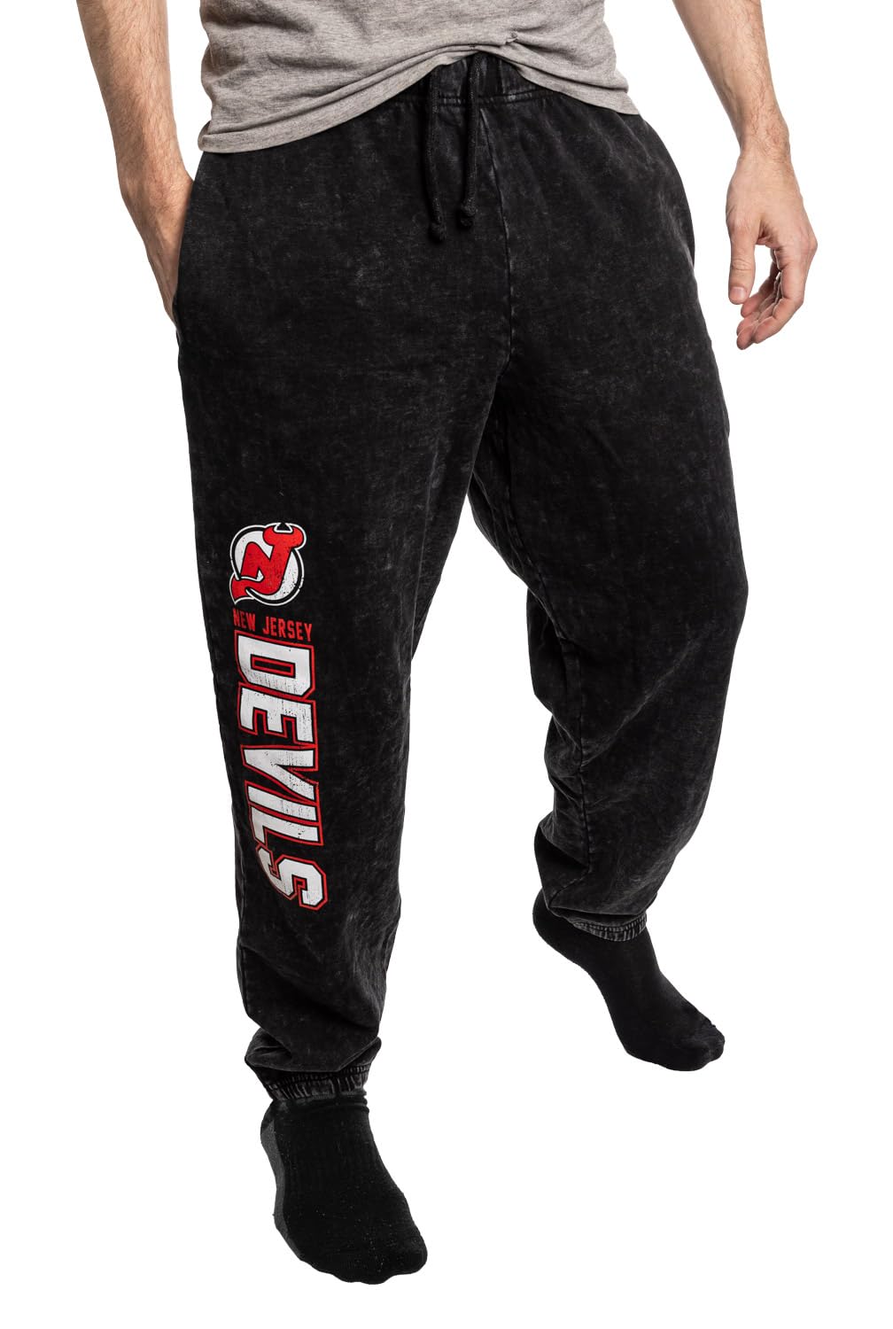 Calhoun NHL Men's Acid Wash Cotton Fleece Sweatpants - Athletic Jogger Pants for Casual Wear, Lounging & Sports
