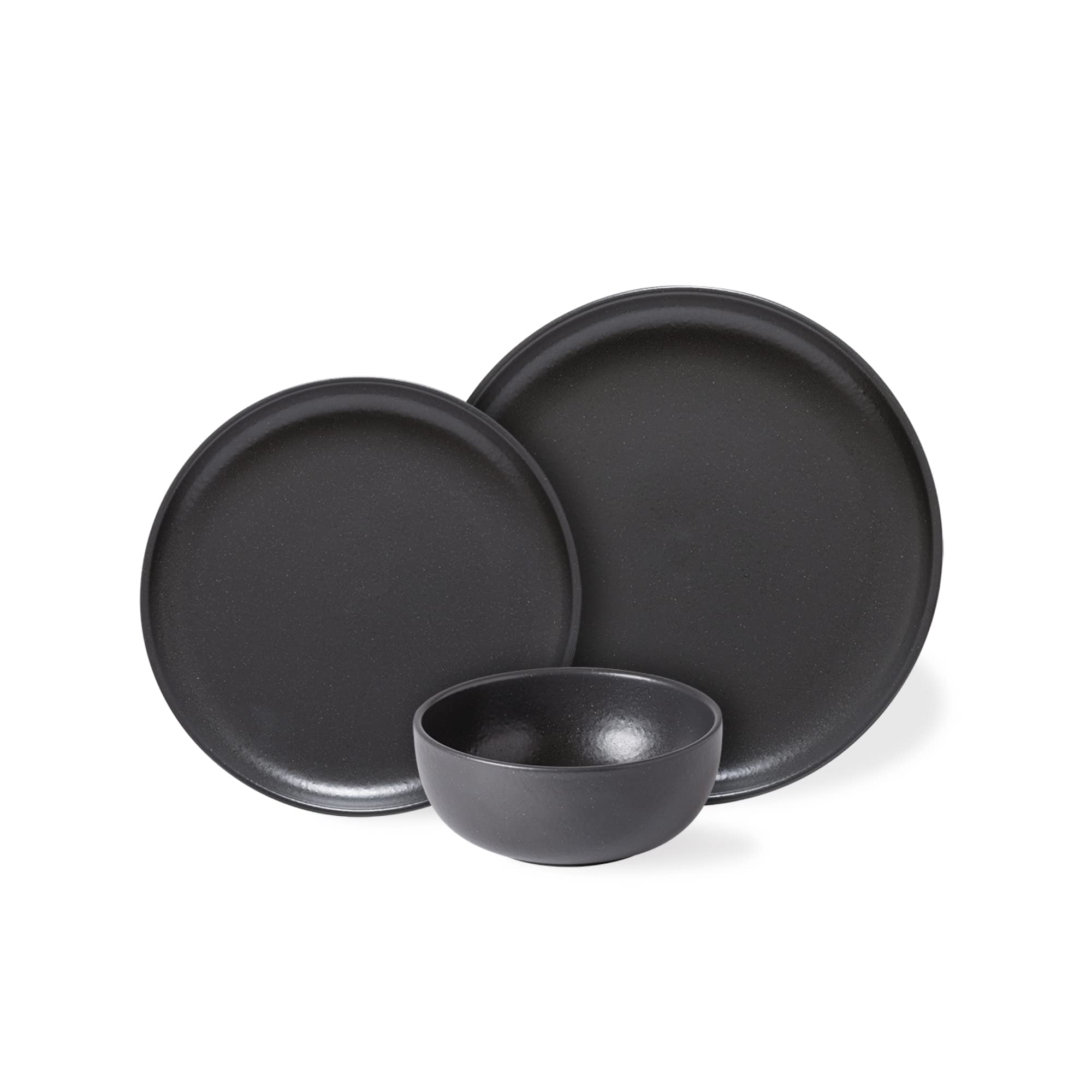 Casafina 18-Piece Stoneware Dinnerware Set for 6 - Includes Dinner Plates, Salad Plates & Cereal Bowls | Pacifica Collection in Seed Grey | Microwave & Dishwasher Safe | Perfect for Family Dinners & Entertaining Guests