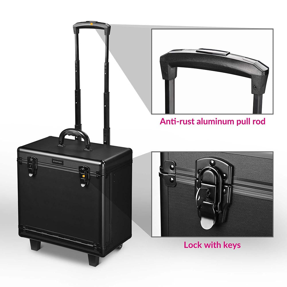 Professional Rolling Hair Stylist Case with Appliance Holder - Portable Barber Organizer for Salon & Travel - Perfect for Hairstylists, Barbers & Mobile Beauty Professionals