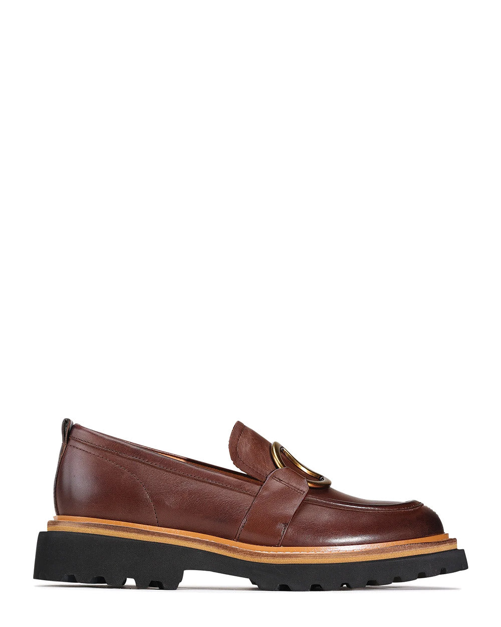 EOS Abbi Chestnut Leather Loafer Shoes for Women - Comfortable Slip-On Loafers for Work, Casual & Travel - Premium Genuine Leather Driving Shoes