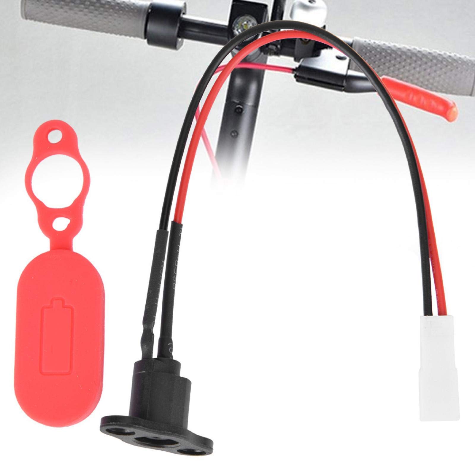 Alomejor Electric Charging Port Cover & Dust Plug for Xiaomi M365 Scooter - Waterproof & Anti-Dust Charger Protector for Outdoor Use