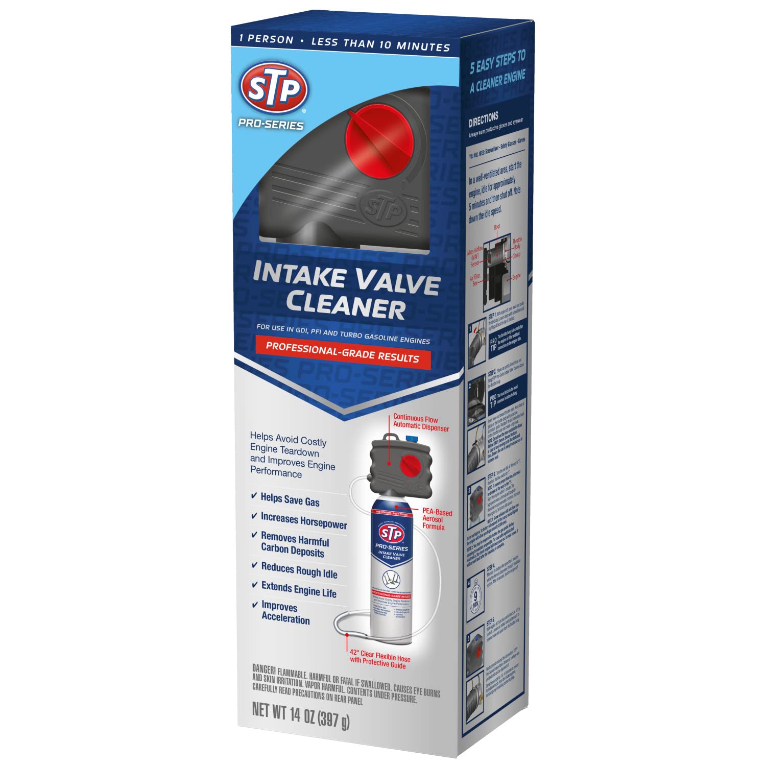 STP Pro Series Car Intake Valve Cleaner - 20 Oz Engine Treatment for Cars, Trucks & Motorcycles | Removes Carbon Deposits, Improves Performance & Fuel Efficiency | Ideal for Routine Maintenance & Engine Restoration