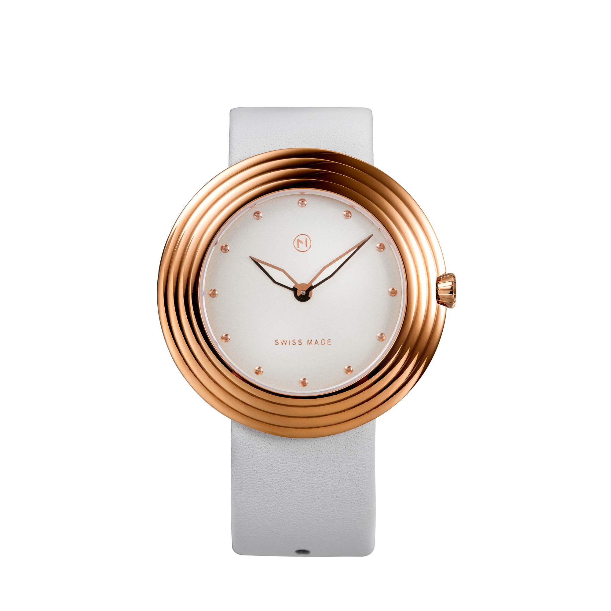 NOVE Streamliner Swiss Made Ultra Slim Watch for Men & Women – Art Deco Design, Water Resistant Quartz Movement, Sapphire Crystal with Super-LumiNova, Genuine Leather Strap (40mm/46mm) – Perfect for Business, Formal Events & Luxury Gift Giving