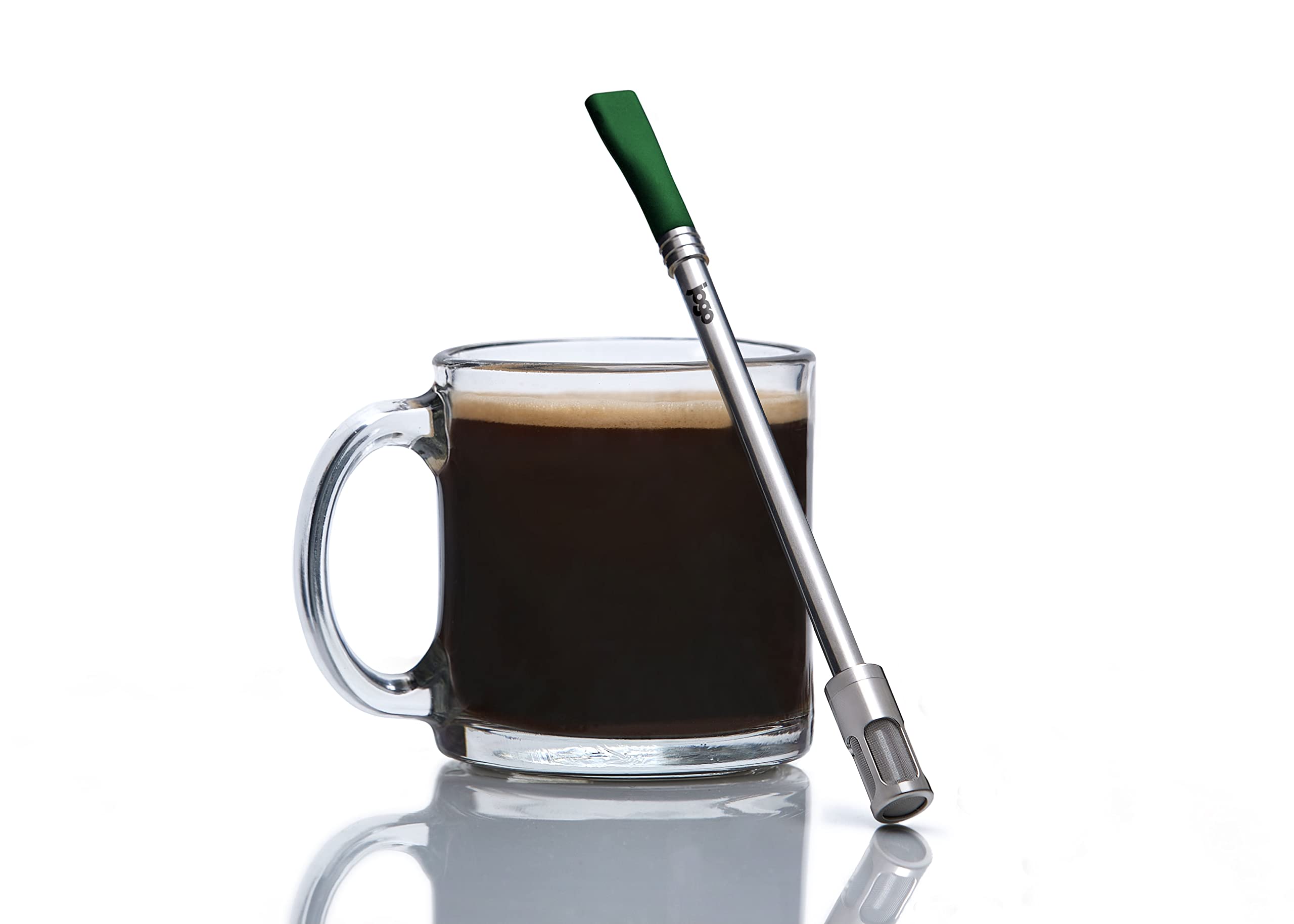 JoGo - Original Stainless Steel Coffee & Tea Brewing Straw - Portable Single Serve Filter for Hot/Cold Brew - Perfect for Loose Leaf Teas, Yerba Mate & Coffee - Ideal for Camping, Travel & Office Use